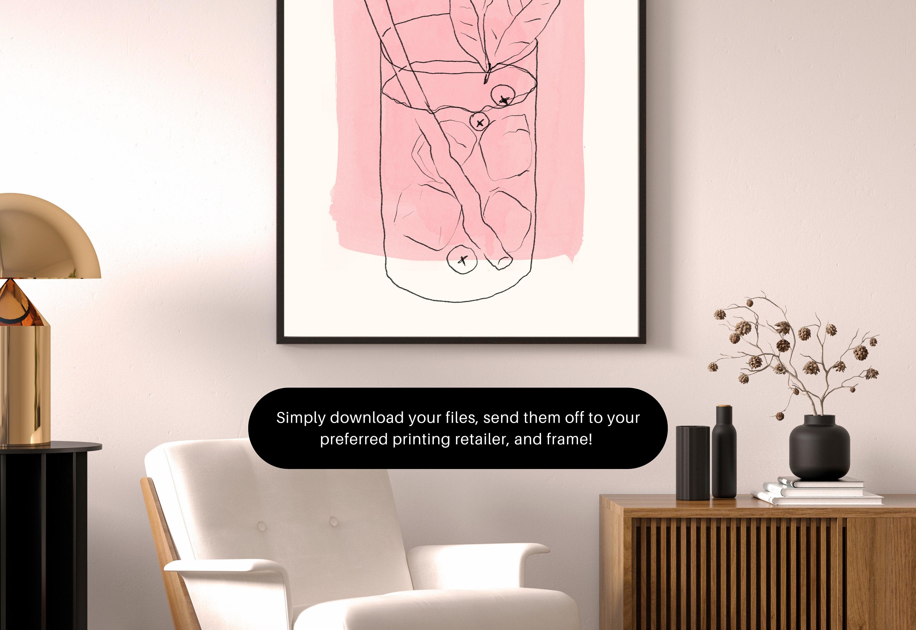 Pink Cocktail Art-Digital Download-Martini Art-Retro Print-Cheers Print-Trendy Art-Minimalist Art Print-Girly Art-Cocktail Art-Bar Cart Art