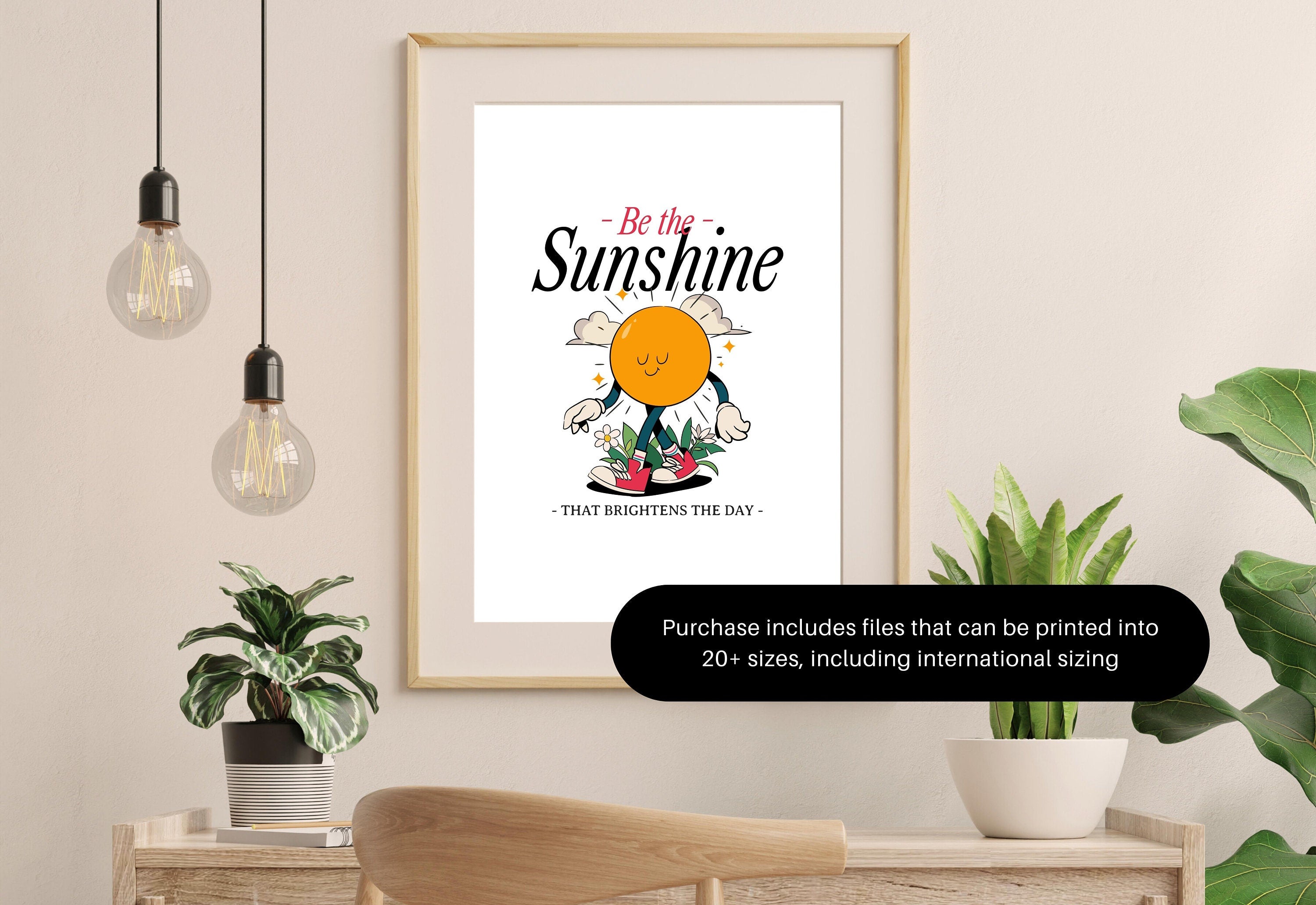 Radiate positivity with a 'Be the Sunshine' message that brightens any day.