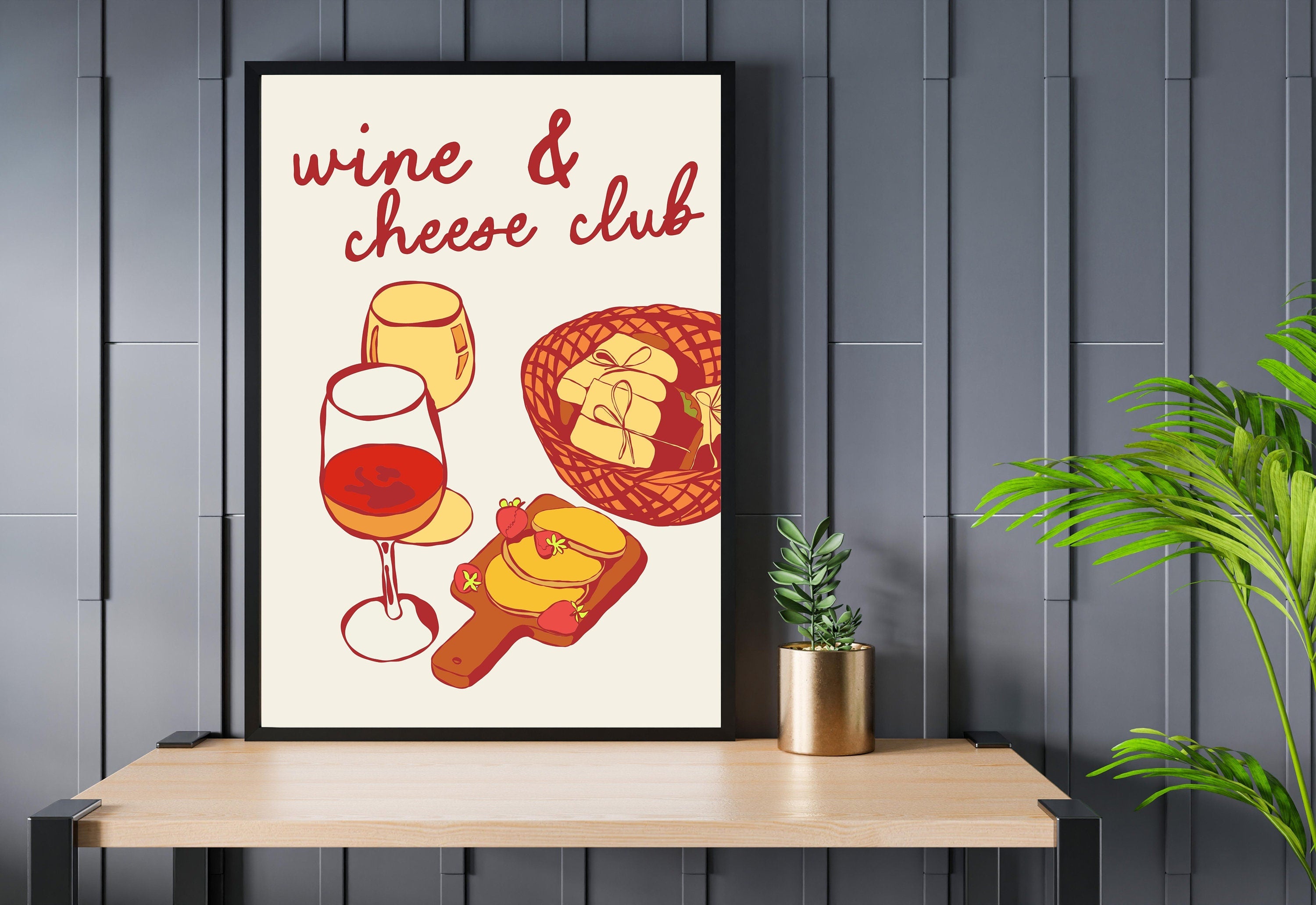 Wine Art Print-Digital Download-Wine Art-Retro Print-Cheers Art Print-Trendy Art-70s Art Print-Girly Art-Cocktail Art-Preppy Pink Bar Art