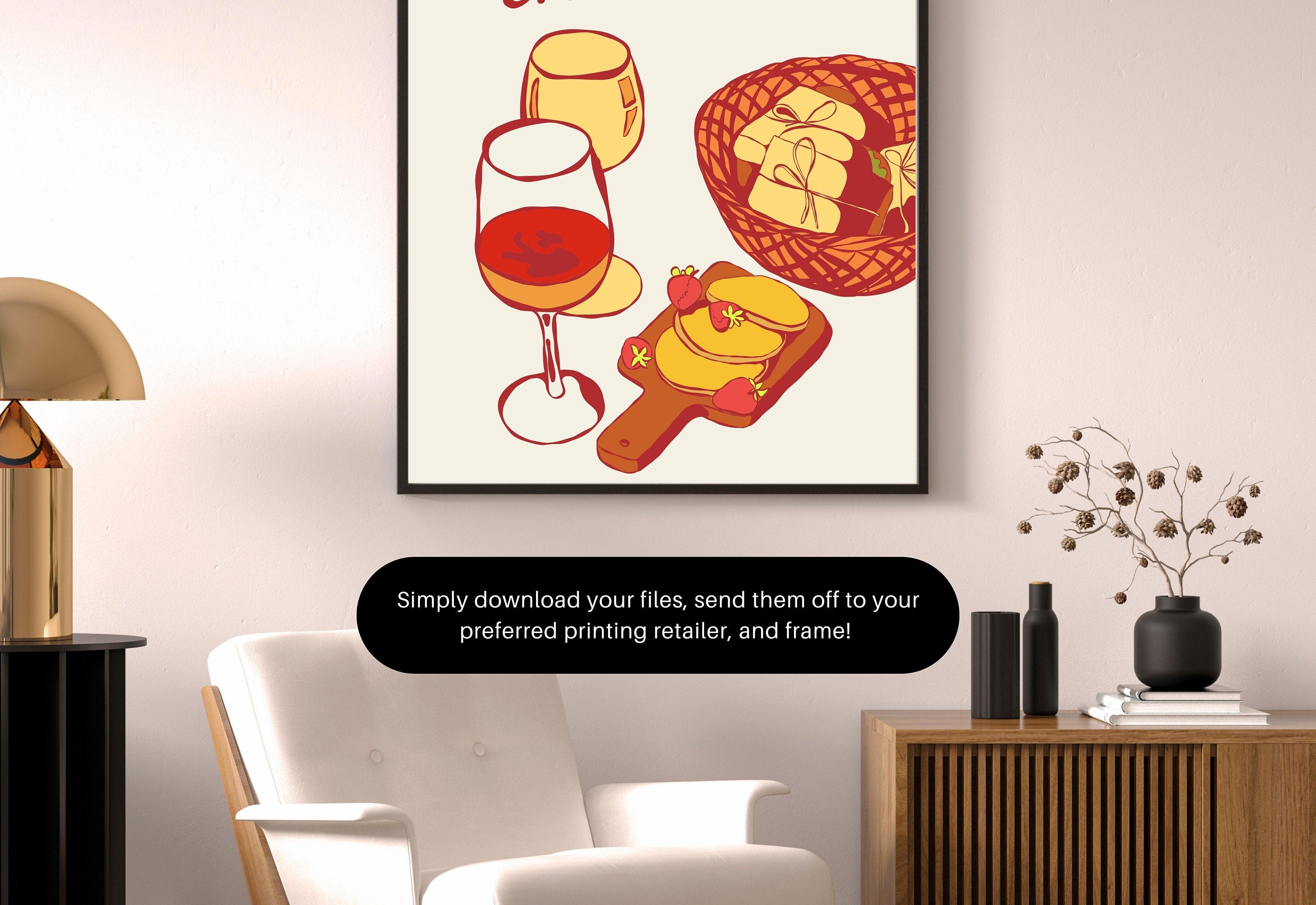 Wine Art Print-Digital Download-Wine Art-Retro Print-Cheers Art Print-Trendy Art-70s Art Print-Girly Art-Cocktail Art-Preppy Pink Bar Art