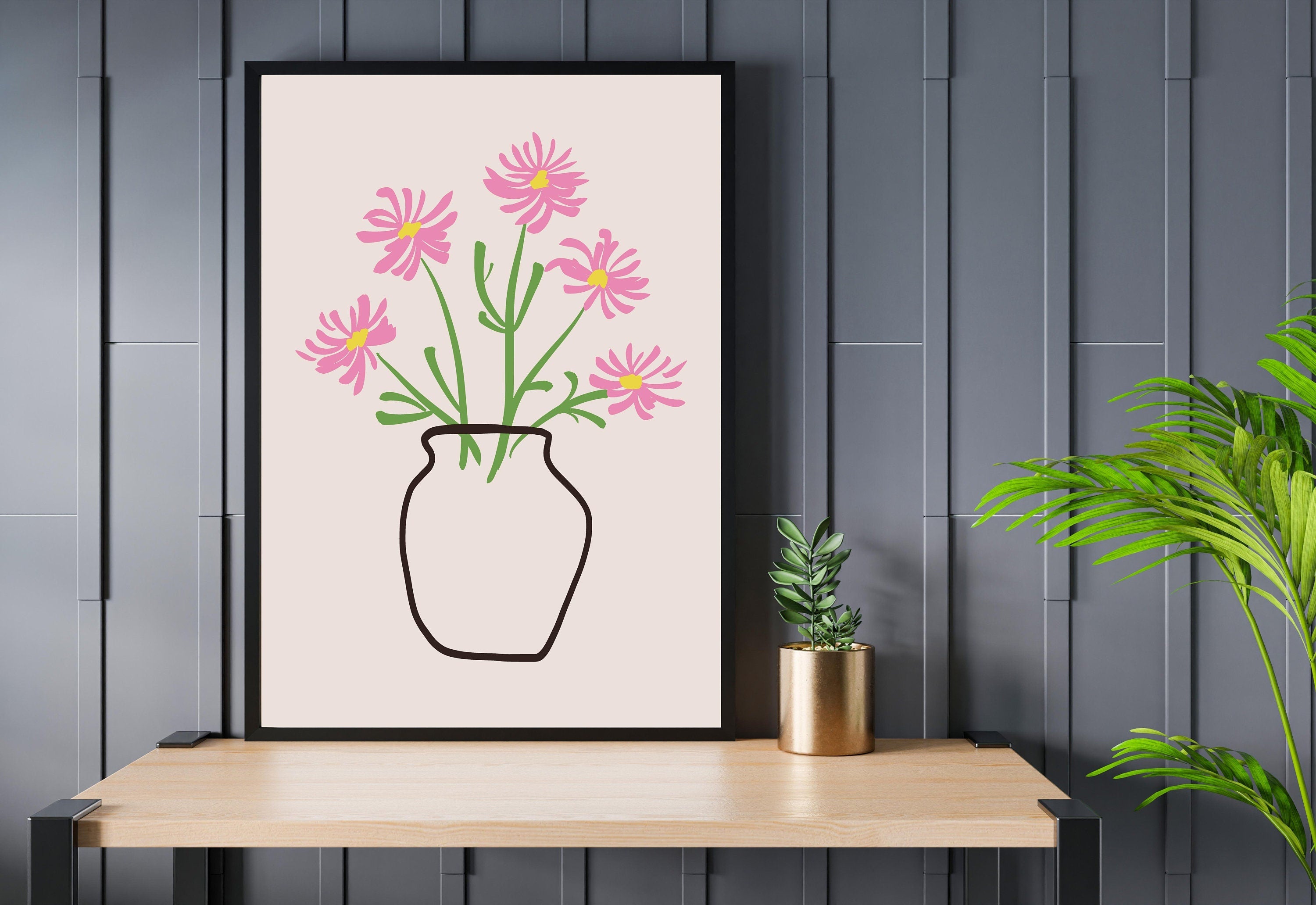 Bouquet of Flowers, Floral Art, Art Prints Floral, Floral Decor, Colorful Print, Girls Bedroom, Gift Idea, Inspirational Art, Minimalist Art