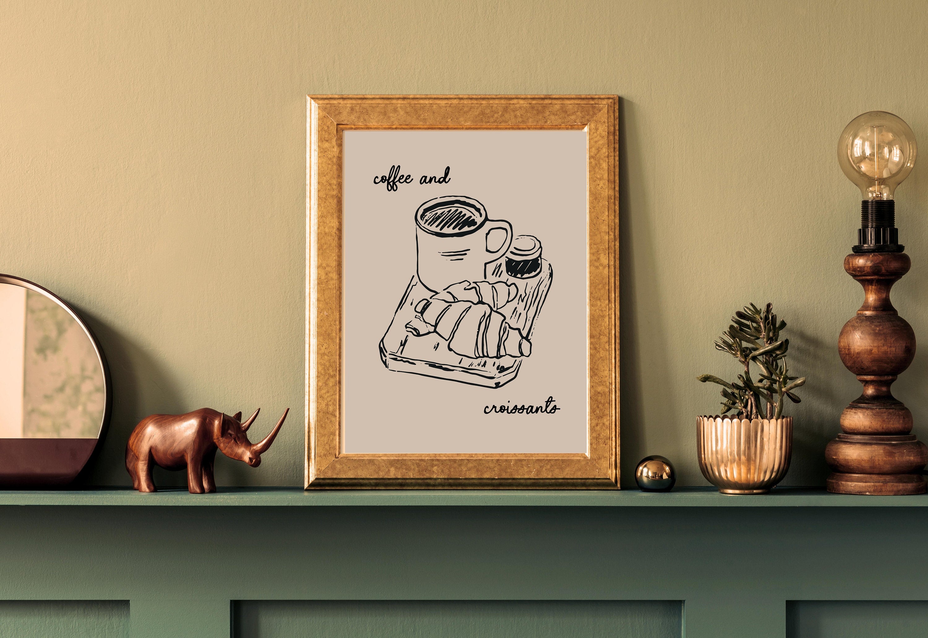 Coffee Sketch Art-Digital Prints-Retro Art-Office Art-Kitchen Art-Coffee Art Print-Coffee doodle Print-Retro Wall Art-Coffee Cart Prints