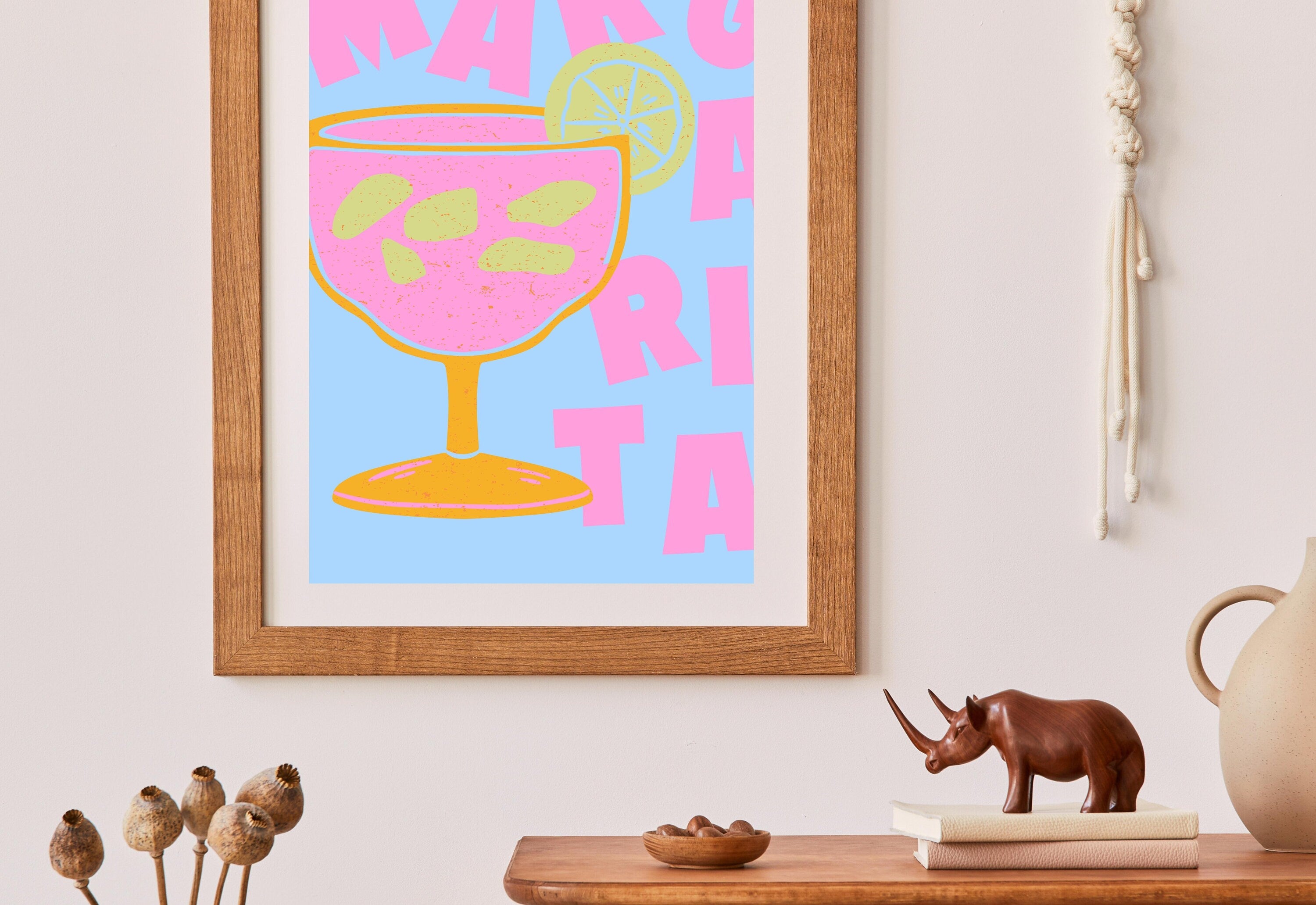 Margarita Art-Digital Download-Cocktail Art-Retro Print-Cheers Art Print-Trendy Art-70s Art Print-Girly Art-Cocktail Art-Trendy Bar Art