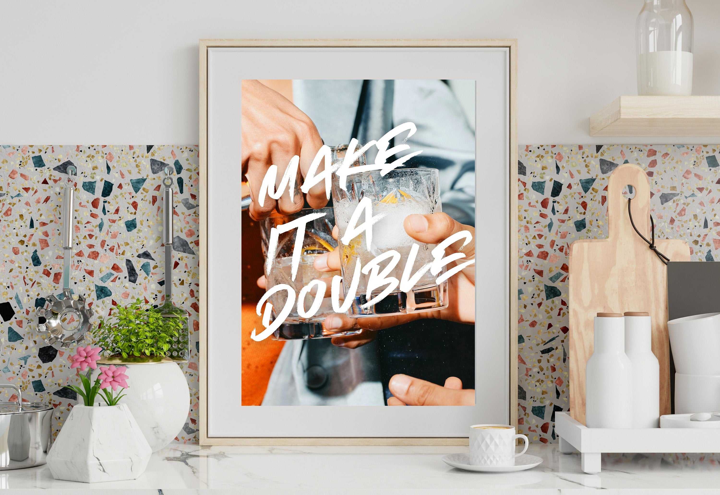 Cocktails Art Print-Digital Download-Cocktail Poster-Retro Art Print-Trendy 70s Art Print-Girly Art-Cocktail Art-Preppy Bar Cart Art