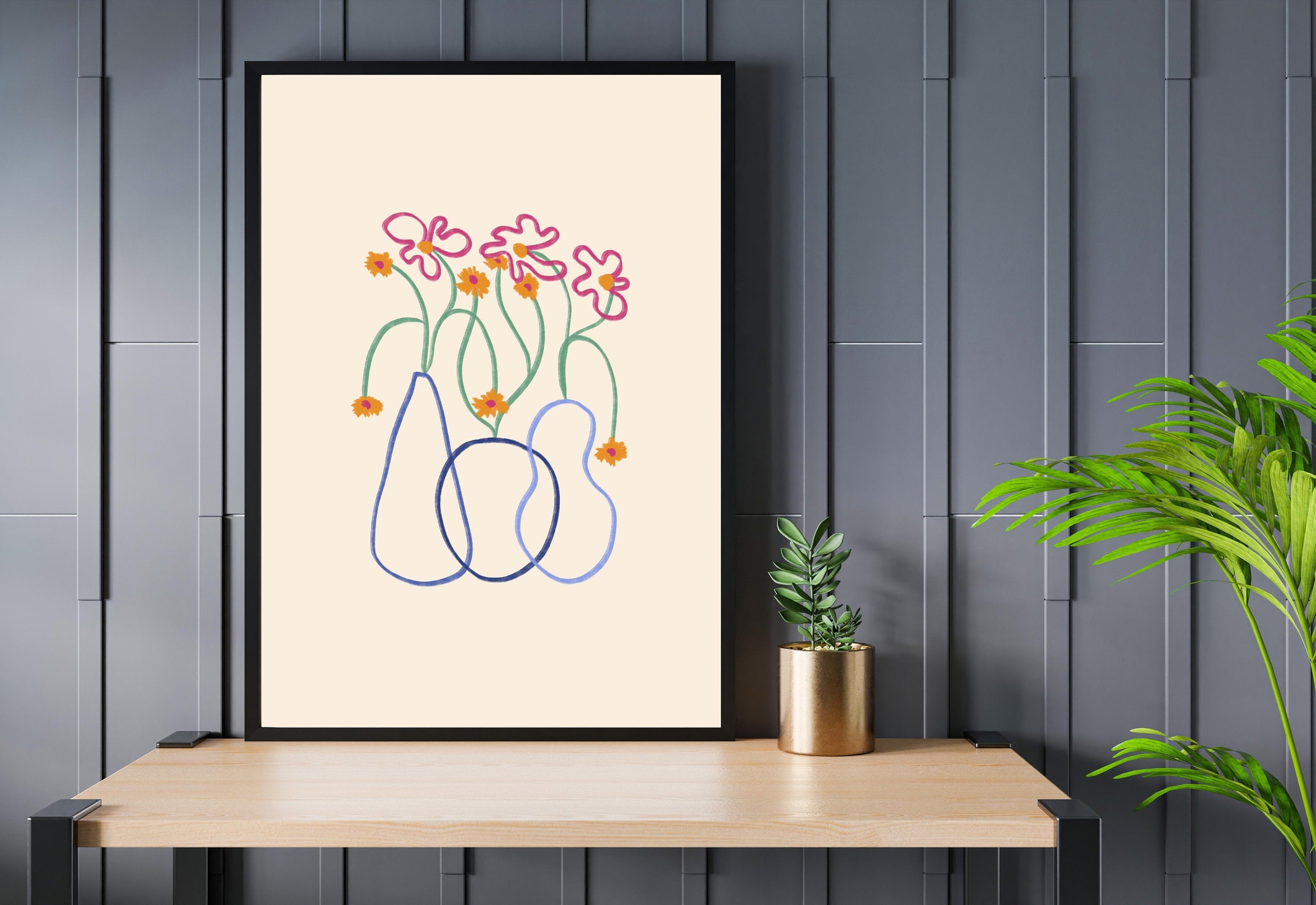 Bouquet of Flowers, Floral Art, Art Prints Floral, Floral Decor, Colorful Print, Girls Bedroom, Gift Idea, Inspirational Art, Minimalist Art