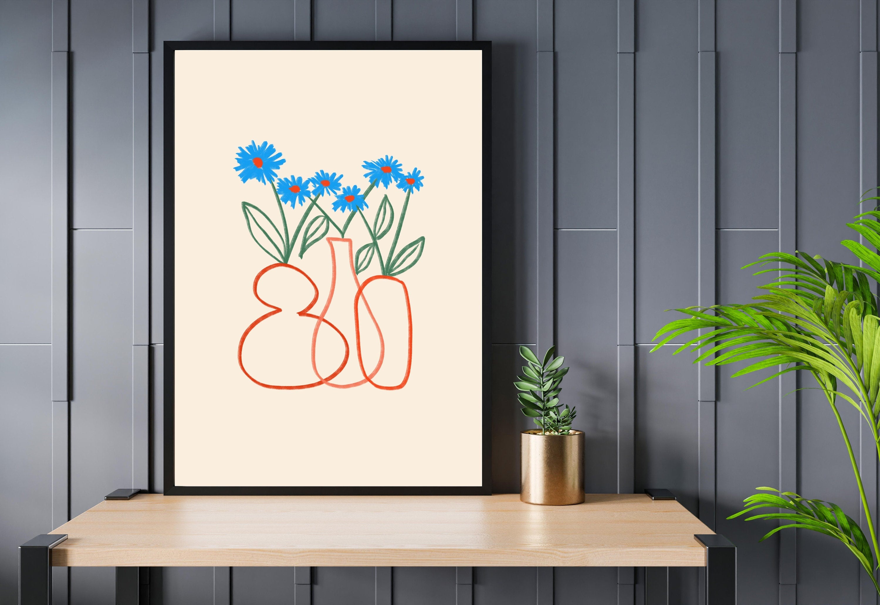 Bouquet of Flowers, Floral Art, Art Prints Floral, Floral Decor, Colorful Print, Girls Bedroom, Gift Idea, Inspirational Art, Minimalist Art