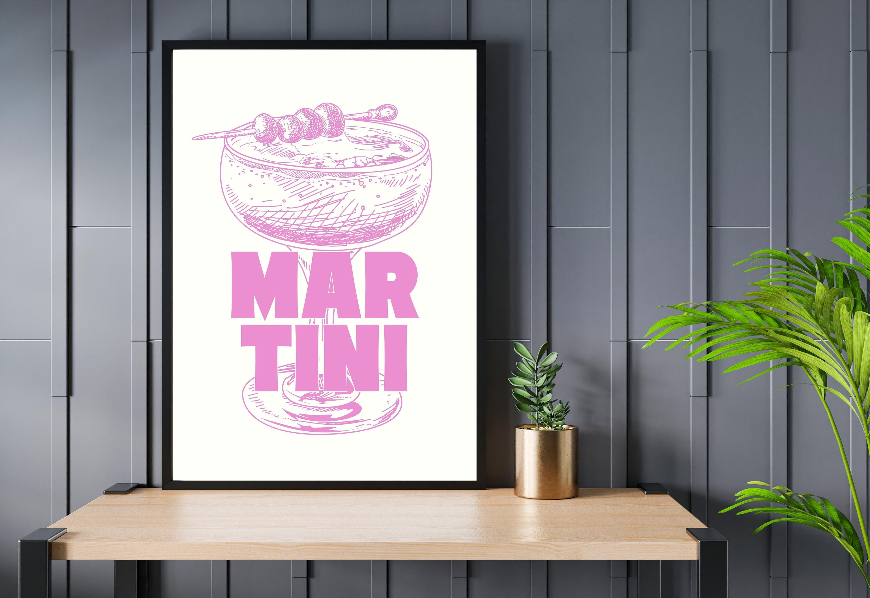 Martini Art Print-Digital Download-Cocktail Art-Retro Print-Cheers Art Print-Trendy Art-70s Art Print-Girly Art-Cocktail Art-Trendy Bar Art