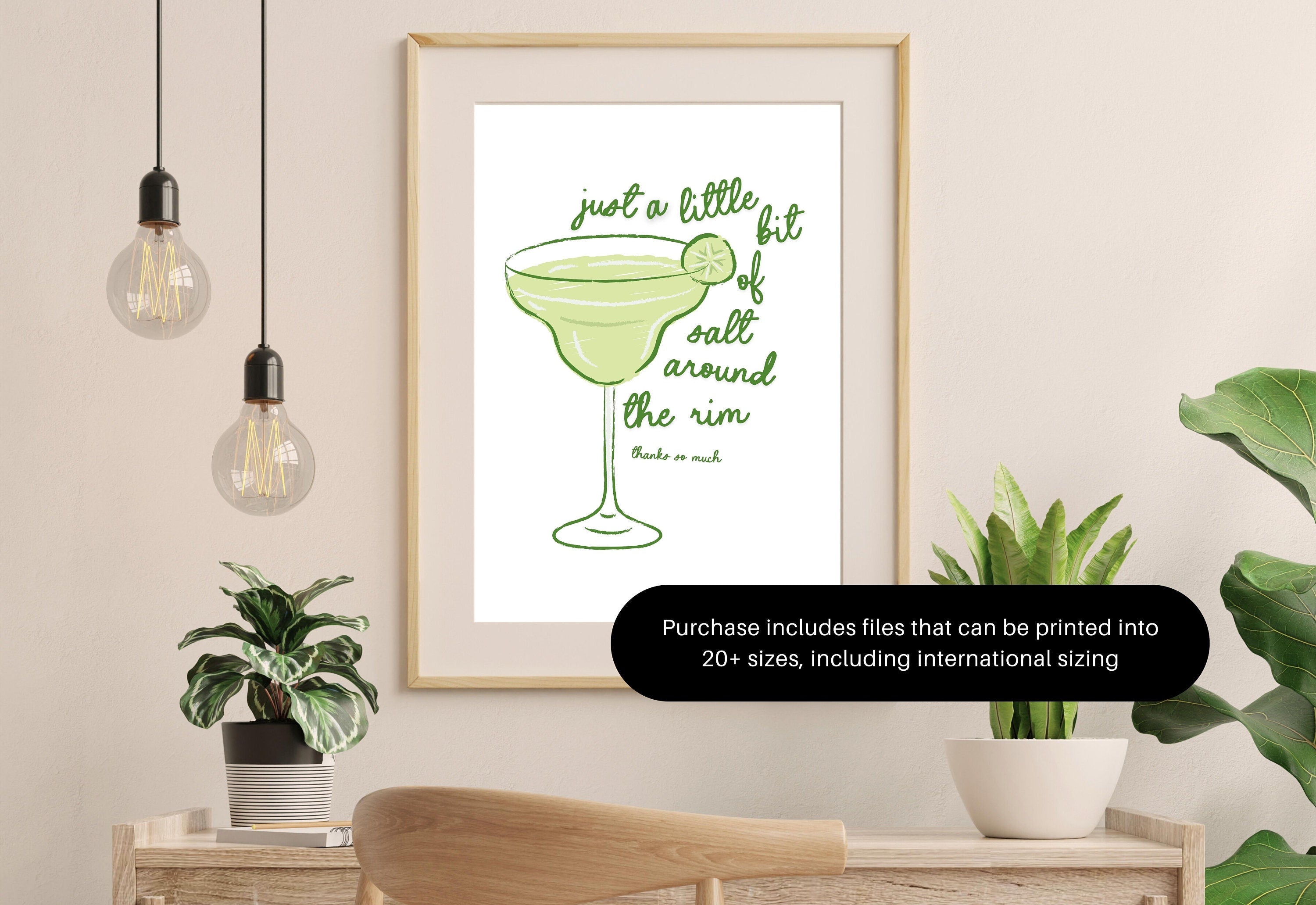 Margarita Art Print-Digital Download-Cocktail Art-Retro Print-Cheers Art Print-70s Art Print-Girly Art-Cocktail Print-Trendy Bar Art