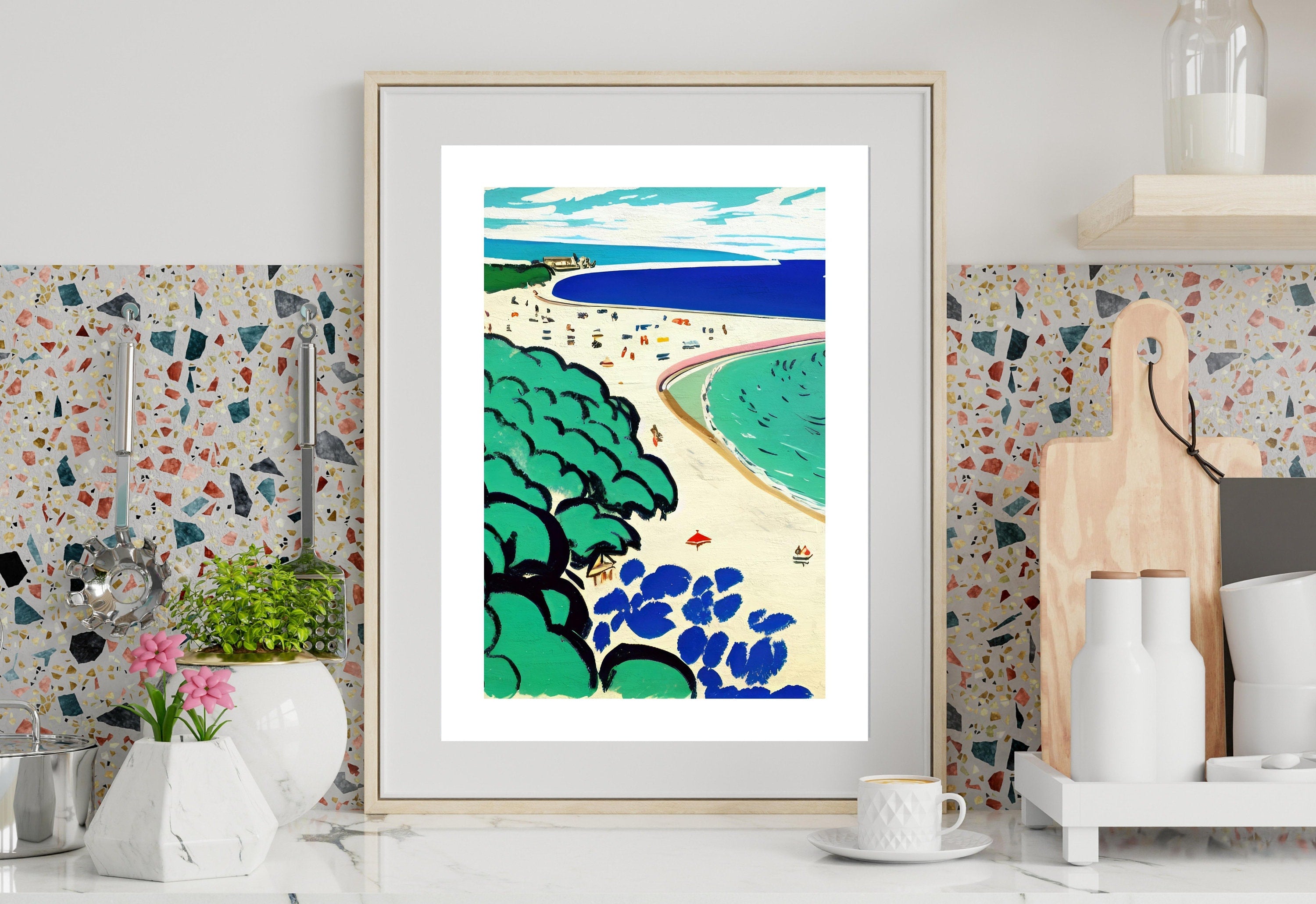 Coastal Art, Art Prints Floral, Floral Decor, Colorful Print, Girls Bedroom, Gift Idea, Inspirational Art, Minimalist Art, Beach House Art