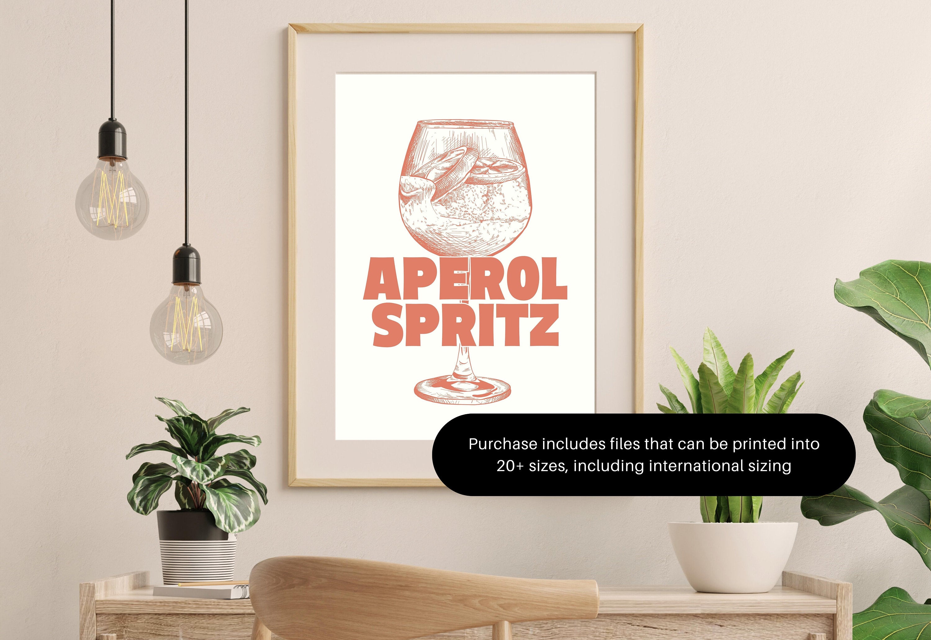 Vibrant digital print featuring a close-up of an Aperol Spritz's bubbles and condensation on the glass, symbolizing freshness - GS Print Shoppe edition.