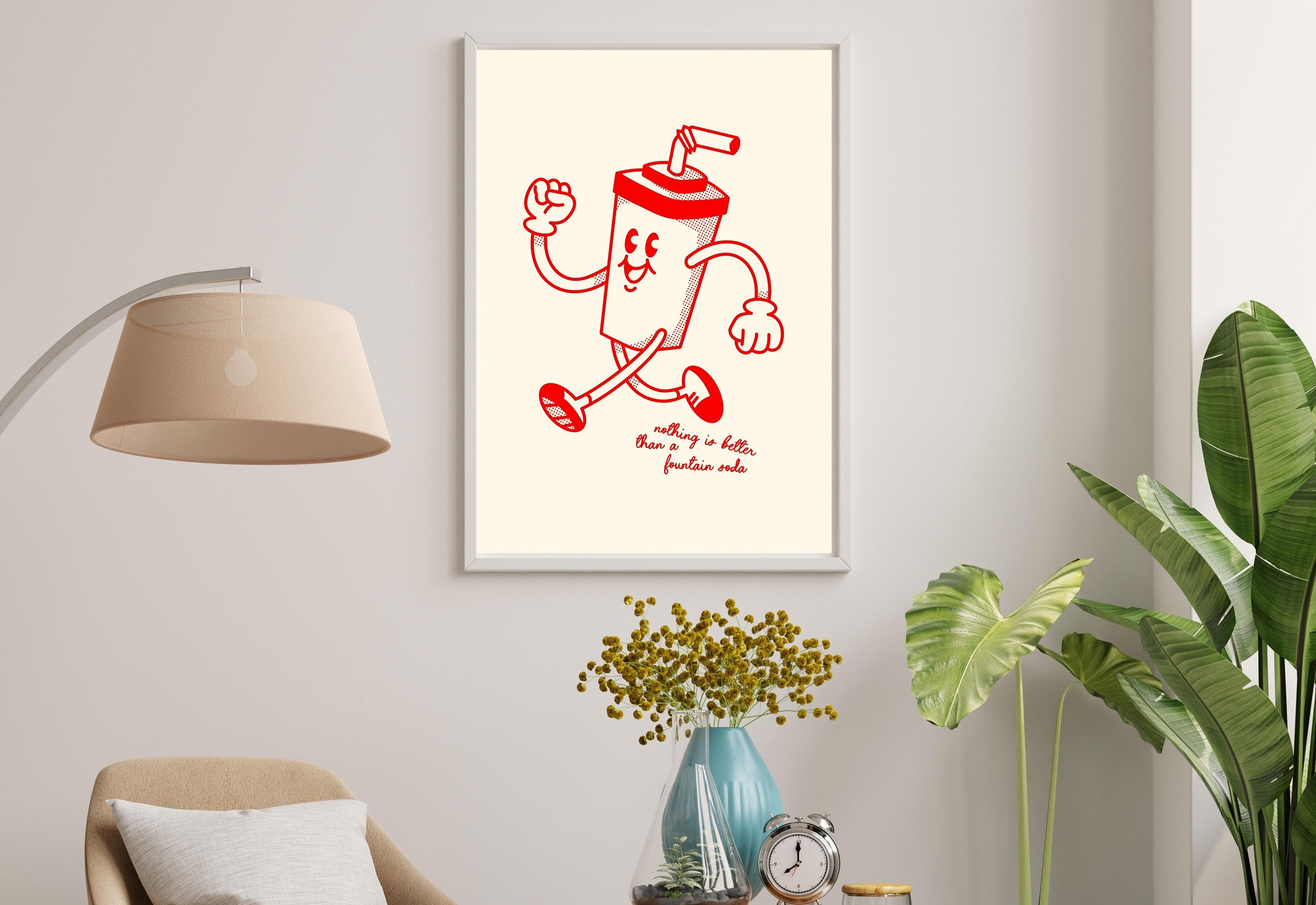 Diet Coke- Digital Download-Wall Print-Retro-Best Diet Coke Art-Large Girly Art-Funny Preppy Art-Soda Art Print-Bar Cart Print-Kitchen Art