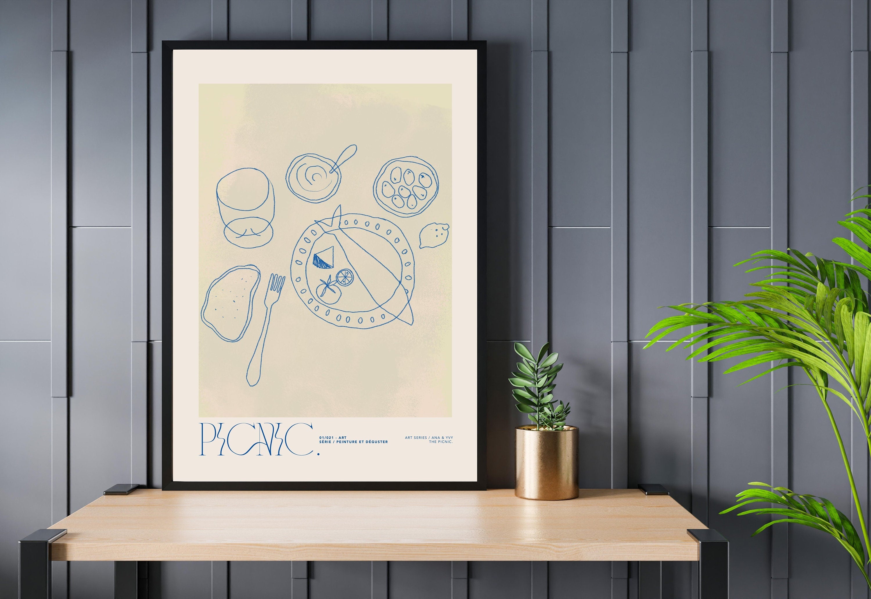 Picnic Art Print-Digital Download-Simple Art-Retro Print-Cheers Art Print-Trendy Art-70s Art-Girly Art-Cocktail Art-Preppy Bar Cart Art