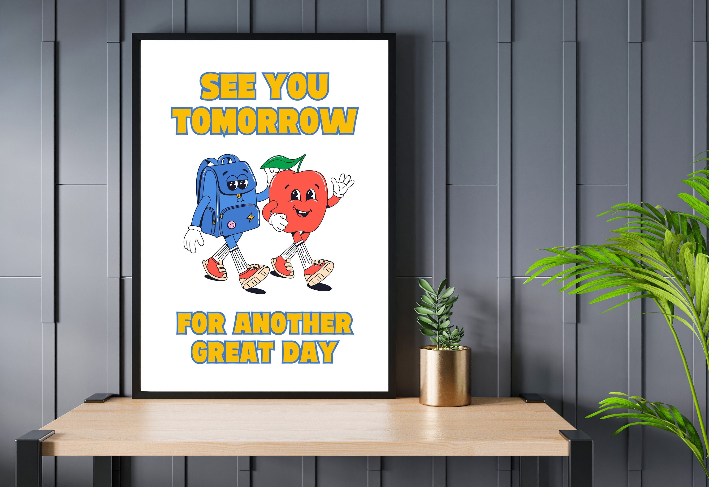 How Do You Feel Today? Retro Quote, Digital Prints Wall Art, Digital Prints, Emotions Art Prints, Mood and Feelings Poster, School Posters