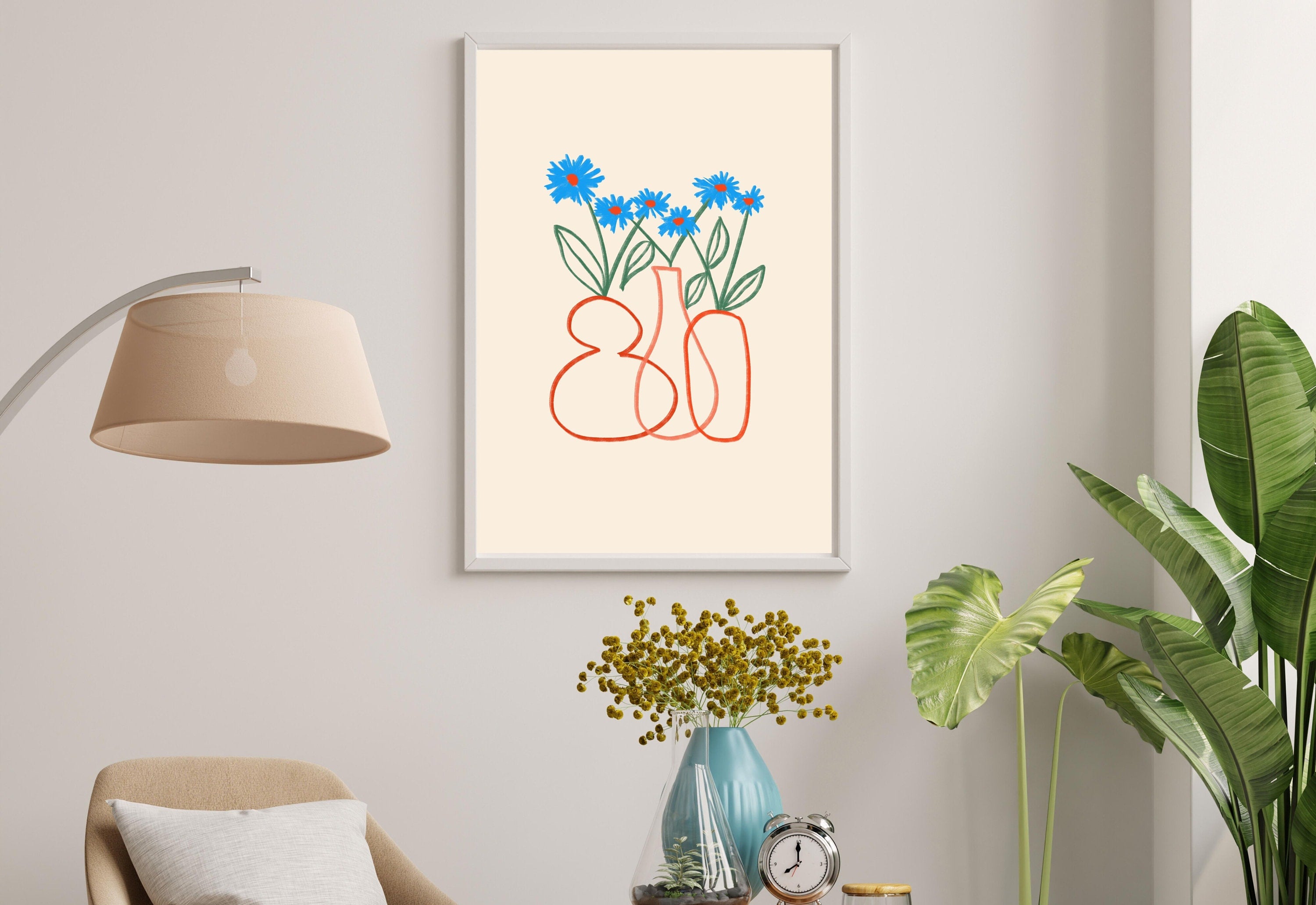 Bouquet of Flowers, Floral Art, Art Prints Floral, Floral Decor, Colorful Print, Girls Bedroom, Gift Idea, Inspirational Art, Minimalist Art