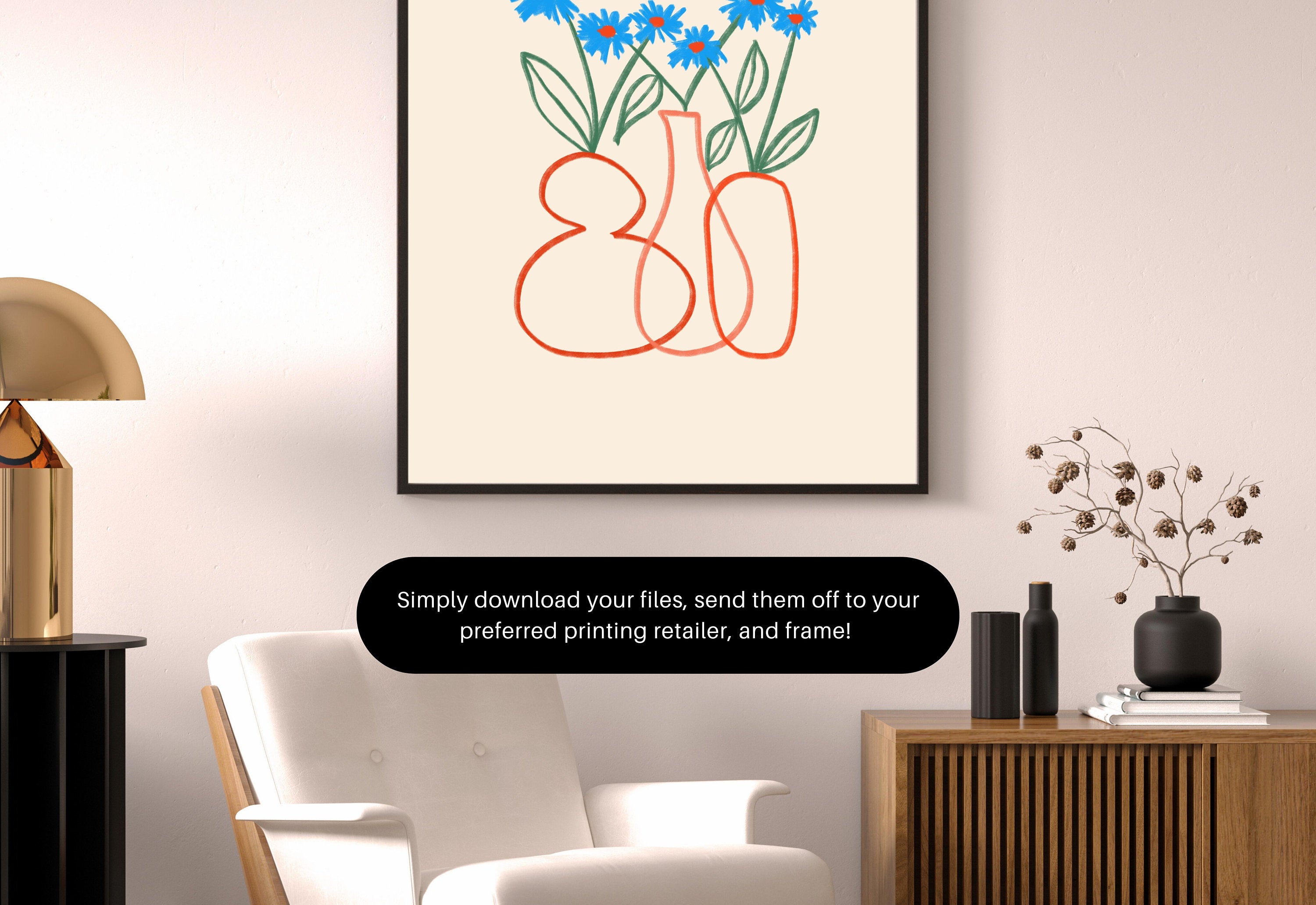 Bouquet of Flowers, Floral Art, Art Prints Floral, Floral Decor, Colorful Print, Girls Bedroom, Gift Idea, Inspirational Art, Minimalist Art