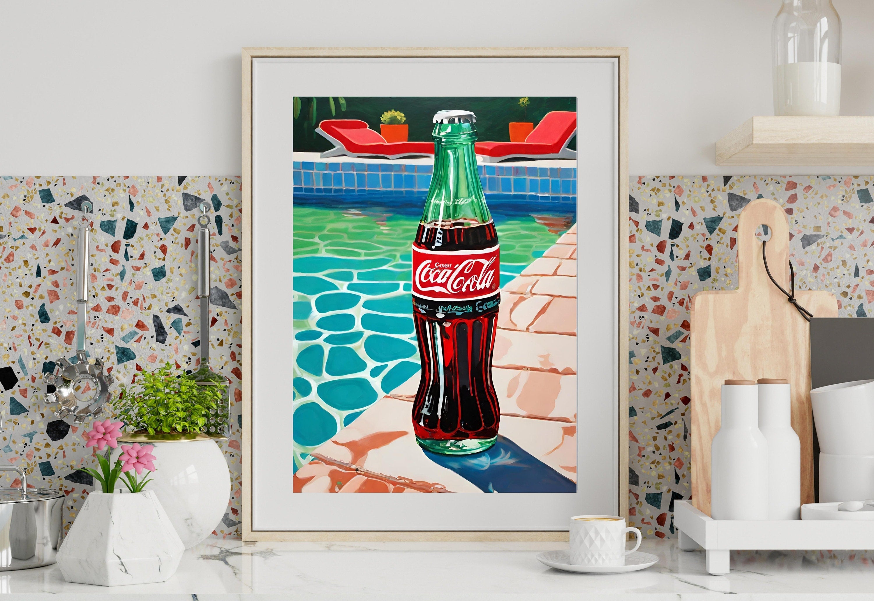 Diet Coke- Digital Download-Wall Print-Retro-Best Diet Coke Art-Large Girly Art-Funny Preppy Art-Soda Art Print-Bar Cart Print-Kitchen Art