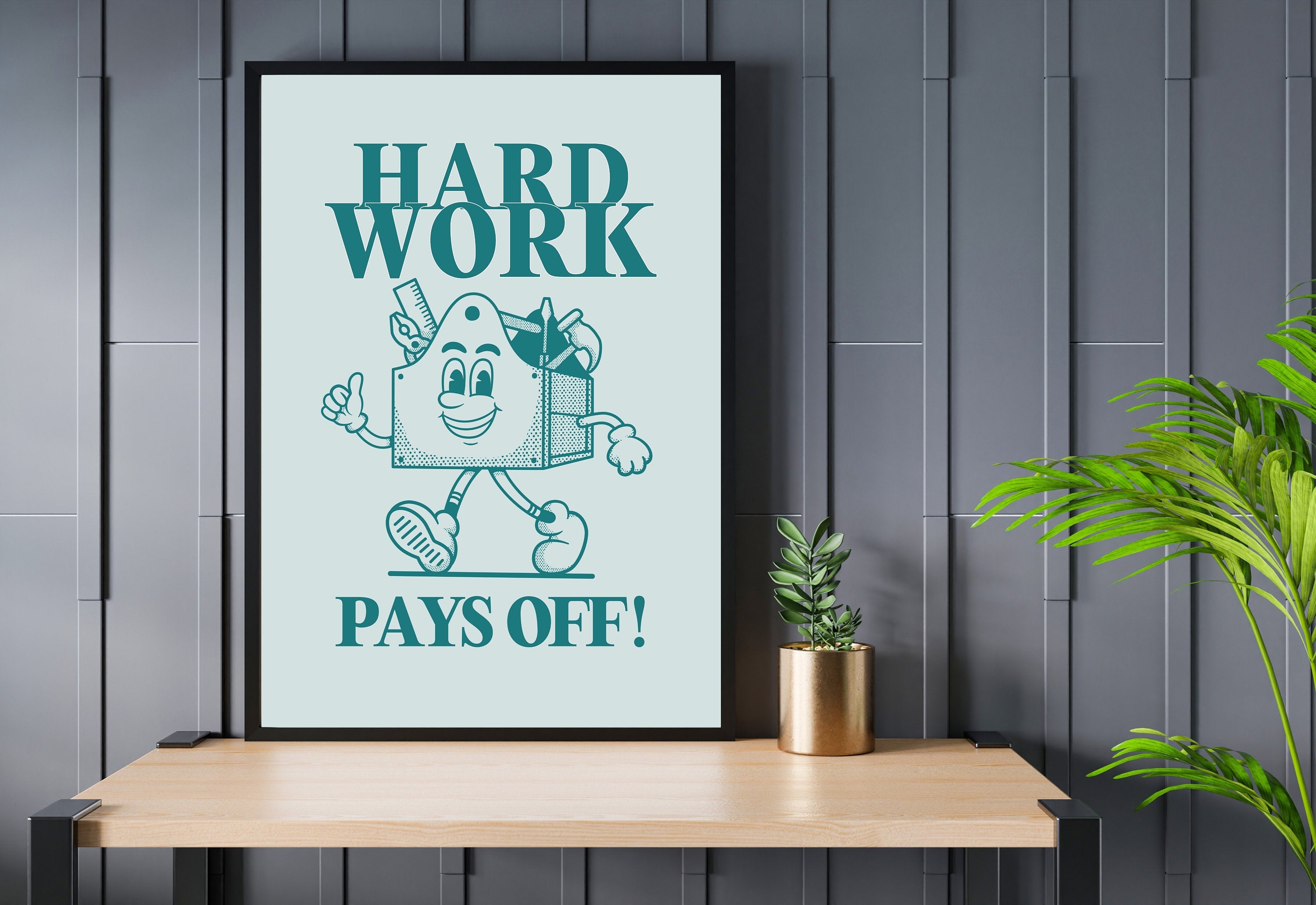 Classroom Art,Kids Room Art,Downloadable Print,Cartoon Art Print,Make Mistakes Print,Trendy Posters,Vintage Mascot Art,Cute Positive Art