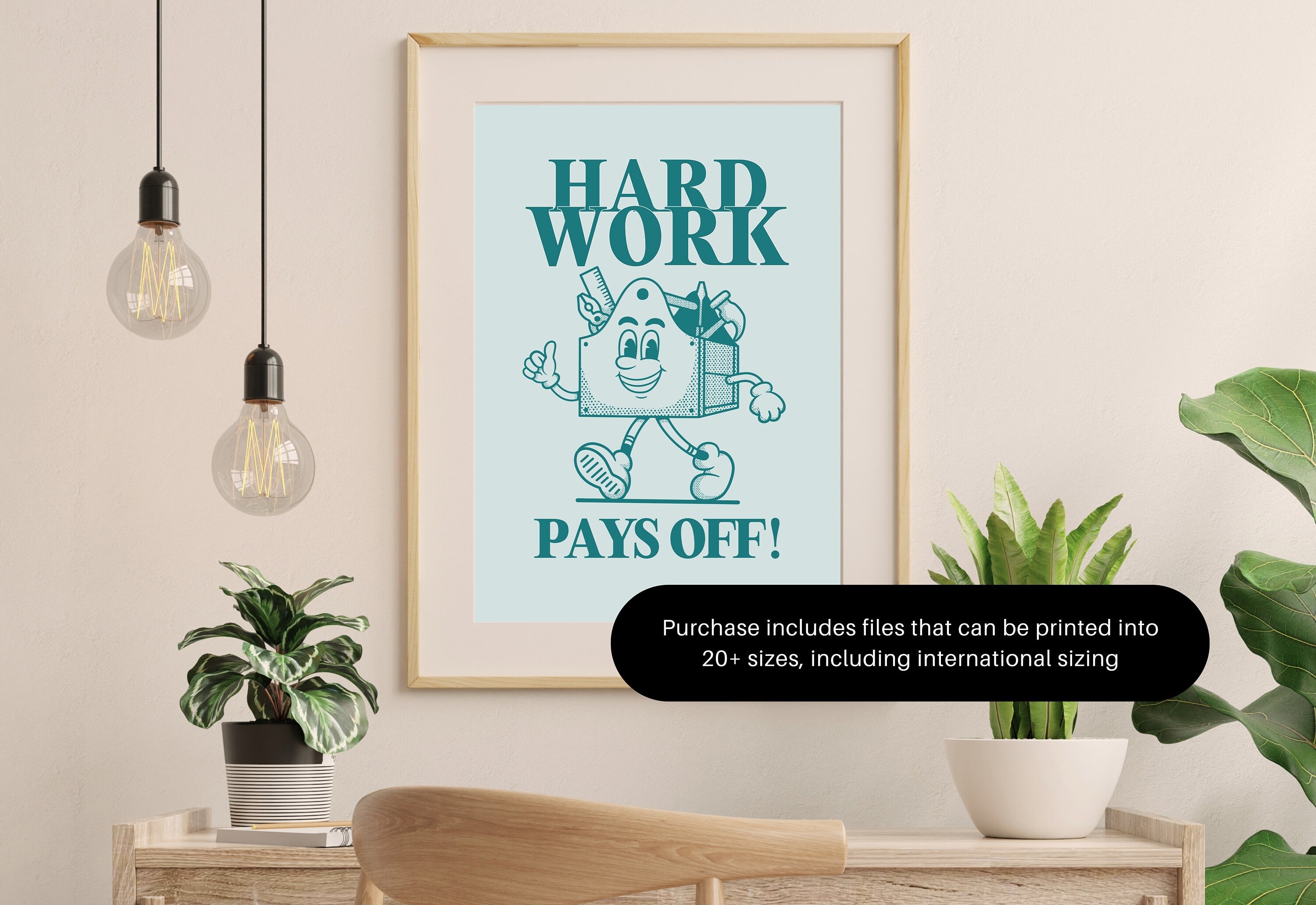 Classroom Art,Kids Room Art,Downloadable Print,Cartoon Art Print,Make Mistakes Print,Trendy Posters,Vintage Mascot Art,Cute Positive Art