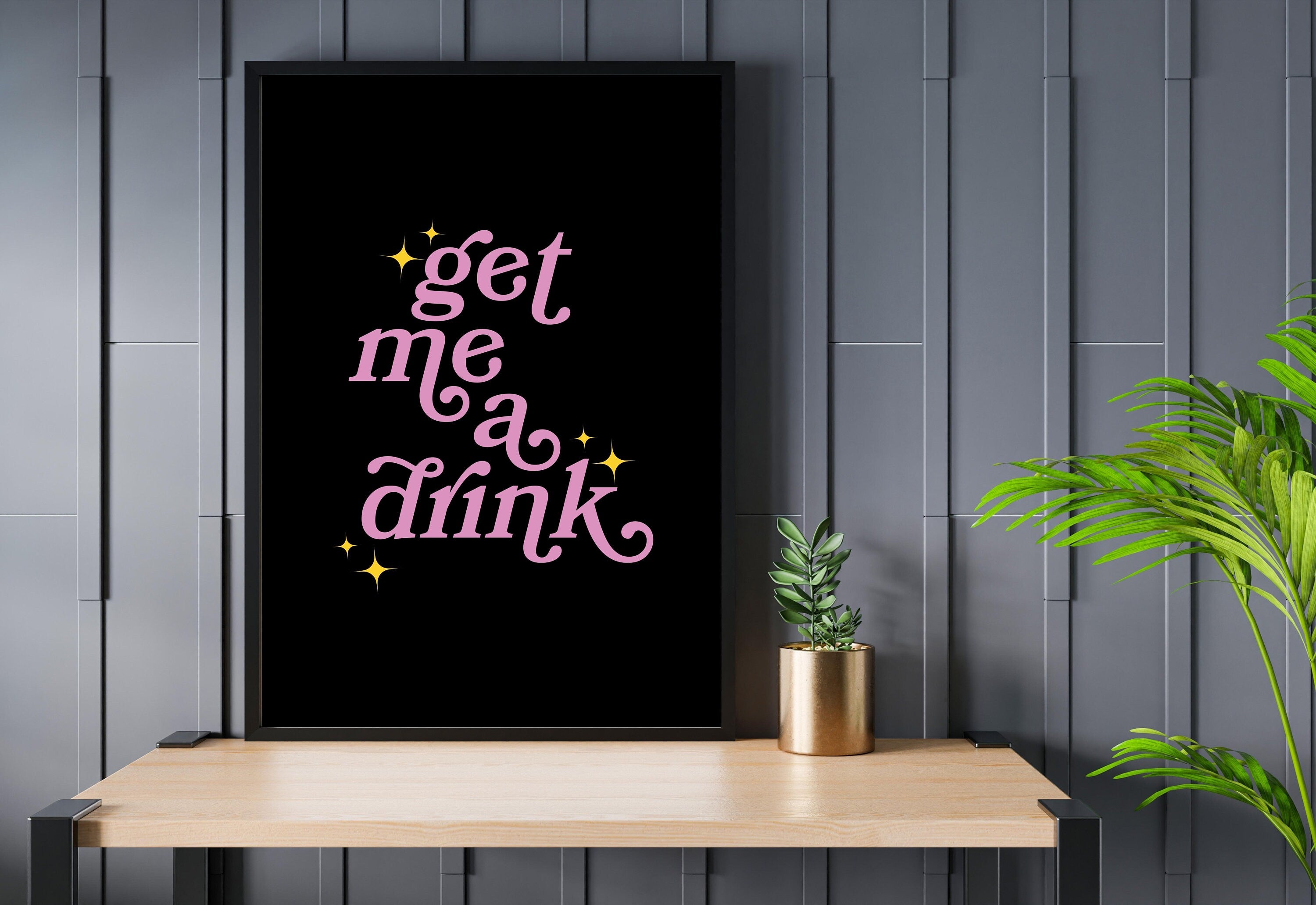 Girl Dinner Art-Digital Download-Martini Art-Retro Print-Cheers Print-Trendy Art-Minimalist Art Print-Girly Art-Cocktail Art-Bar Cart Art