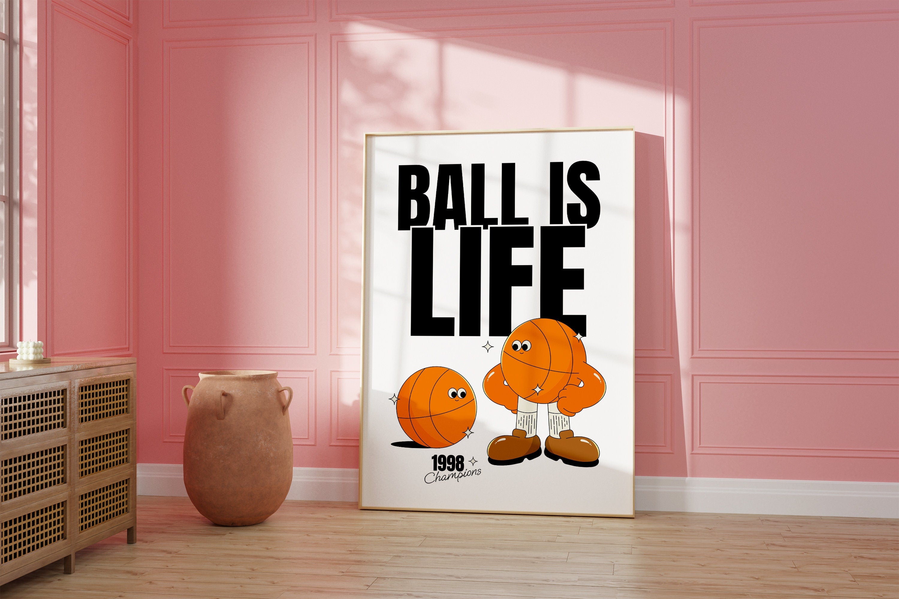 Ball is Life Basketball Digital Art Print - GS Print Shoppe