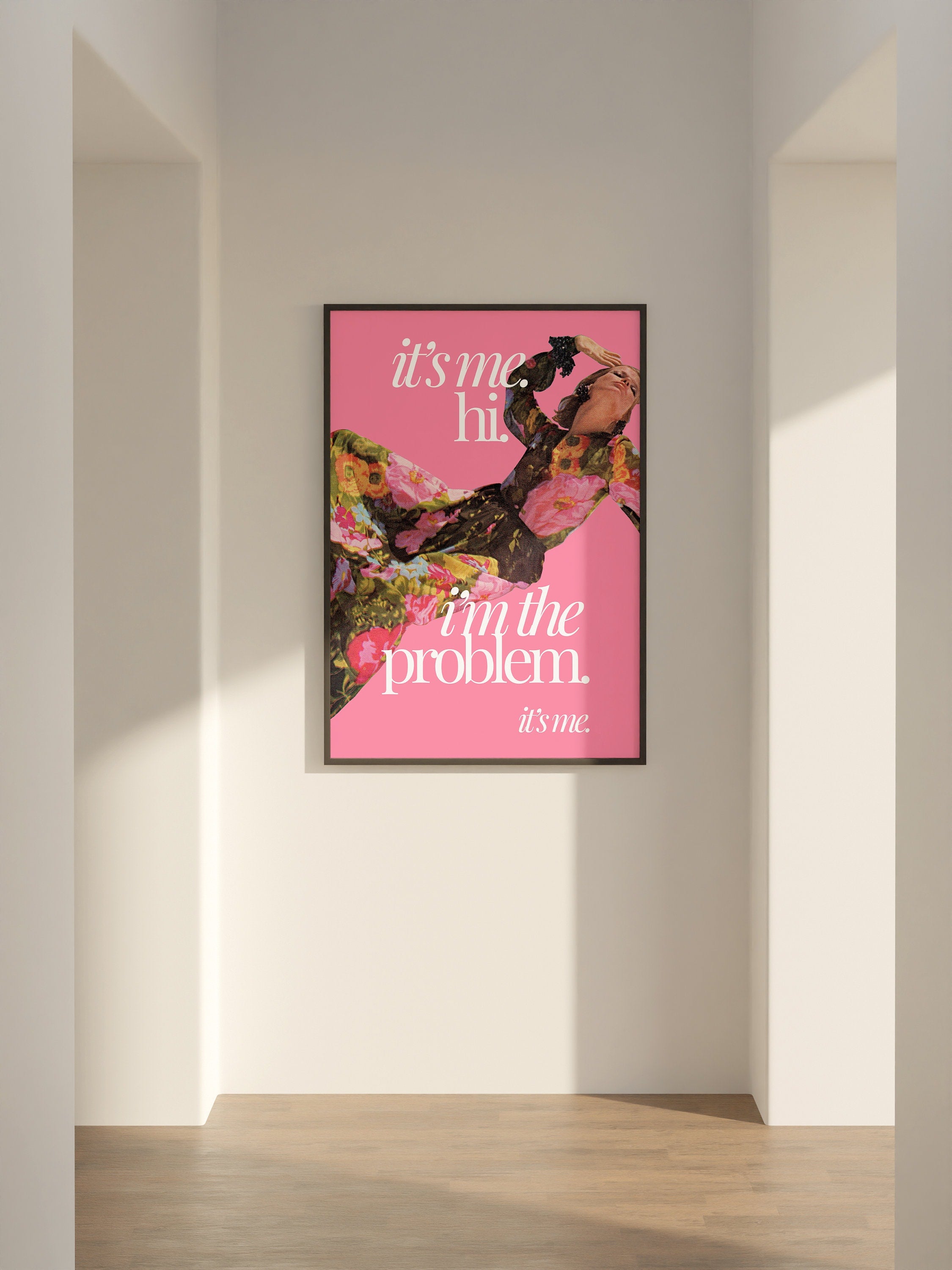 Wall Art Print,Retro Aesthetic Art,Apartment Art,Feminist Art,Living Room Decor,Anti-Hero Art Print, Pulp Art Print, Retro Funny Women Art