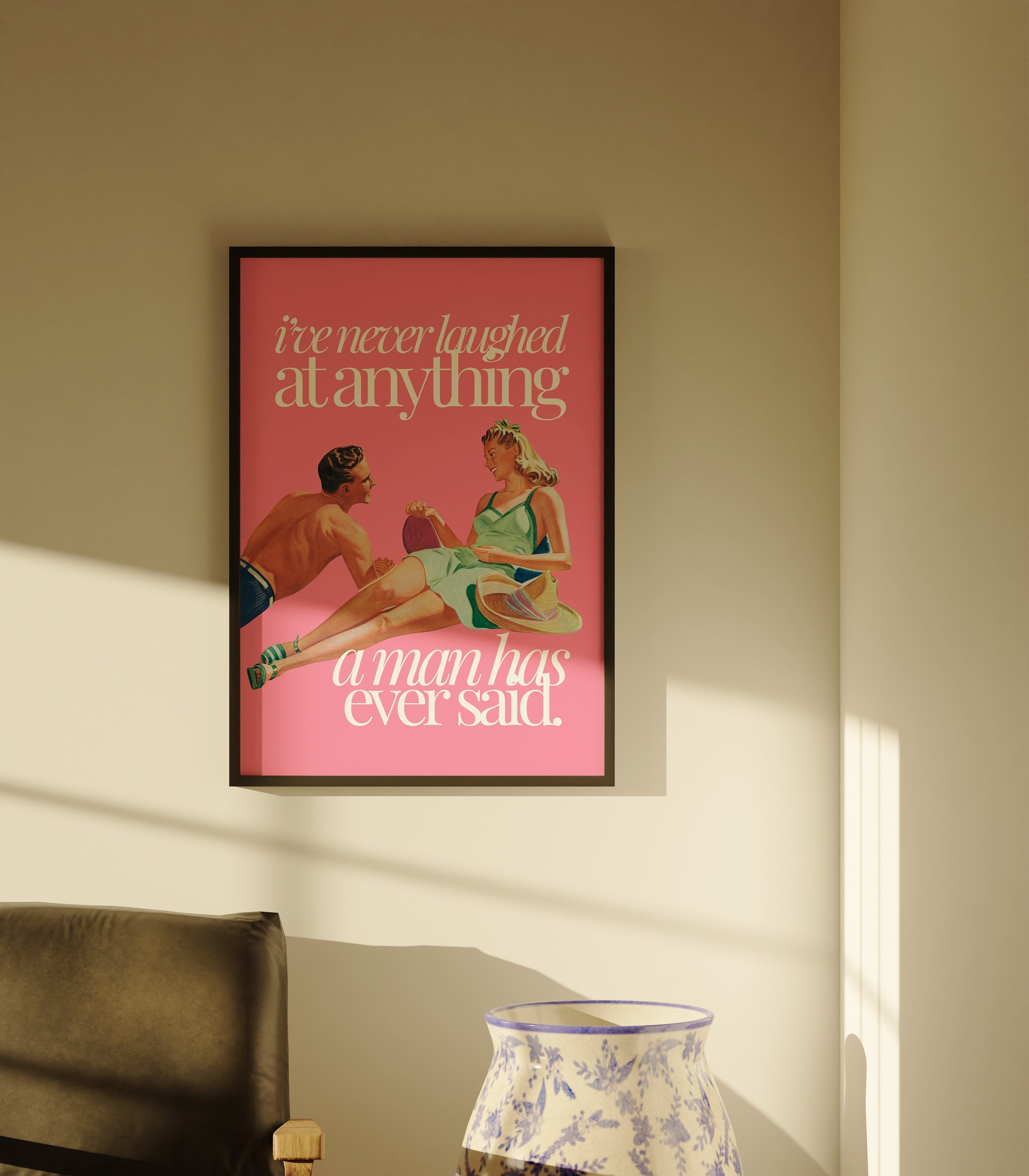 Wall Art Print,Retro Aesthetic Art,Apartment Art,Feminist Art,Living Room Decor,Pulp Pinup Art, Pulp Art Print, Retro Funny Women Art