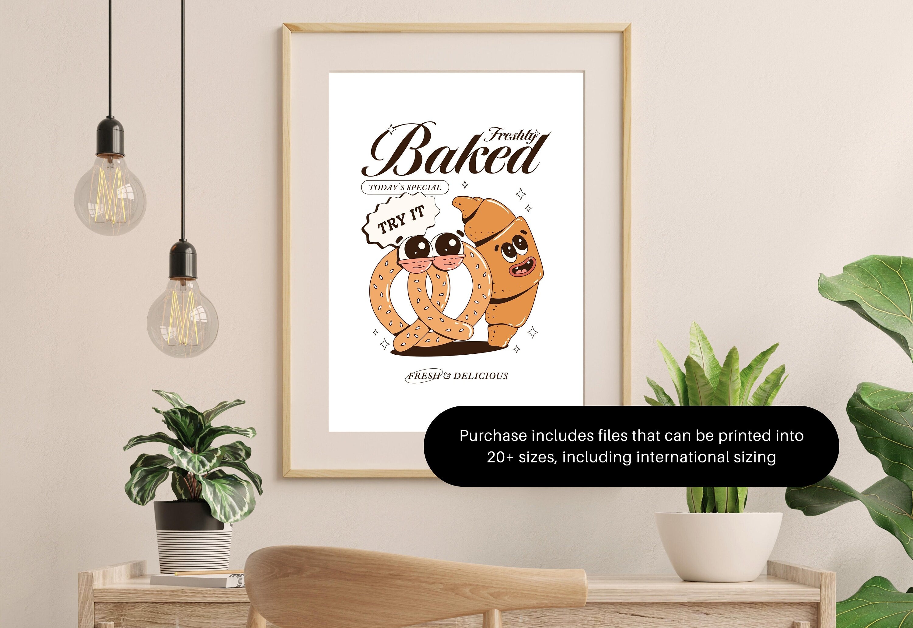 Retro Cartoon Poster, Breakfast Prints, Breakfast Art, Kitchen Posters, Mood and Feelings Poster, Cute Cartoon Posters, Kitchen Art Prints