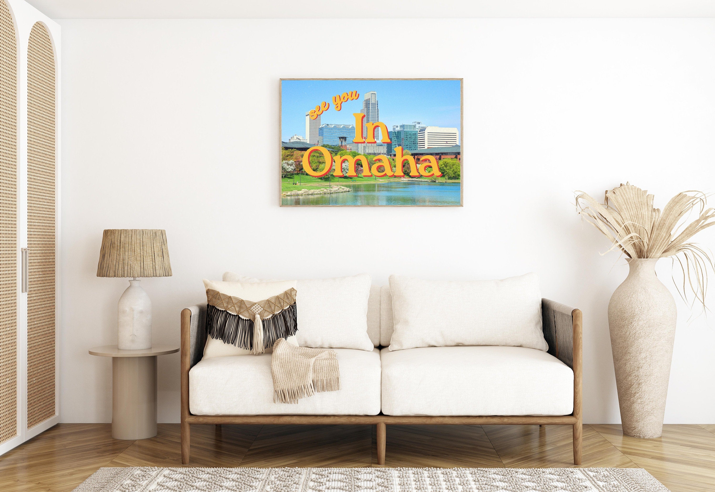 Grainy Retro Print, Omaha Digital Print, See you in Omaha, Retro Photograph Prints, Retro City Art Print, Unique Retro Art, Nebraska Posters