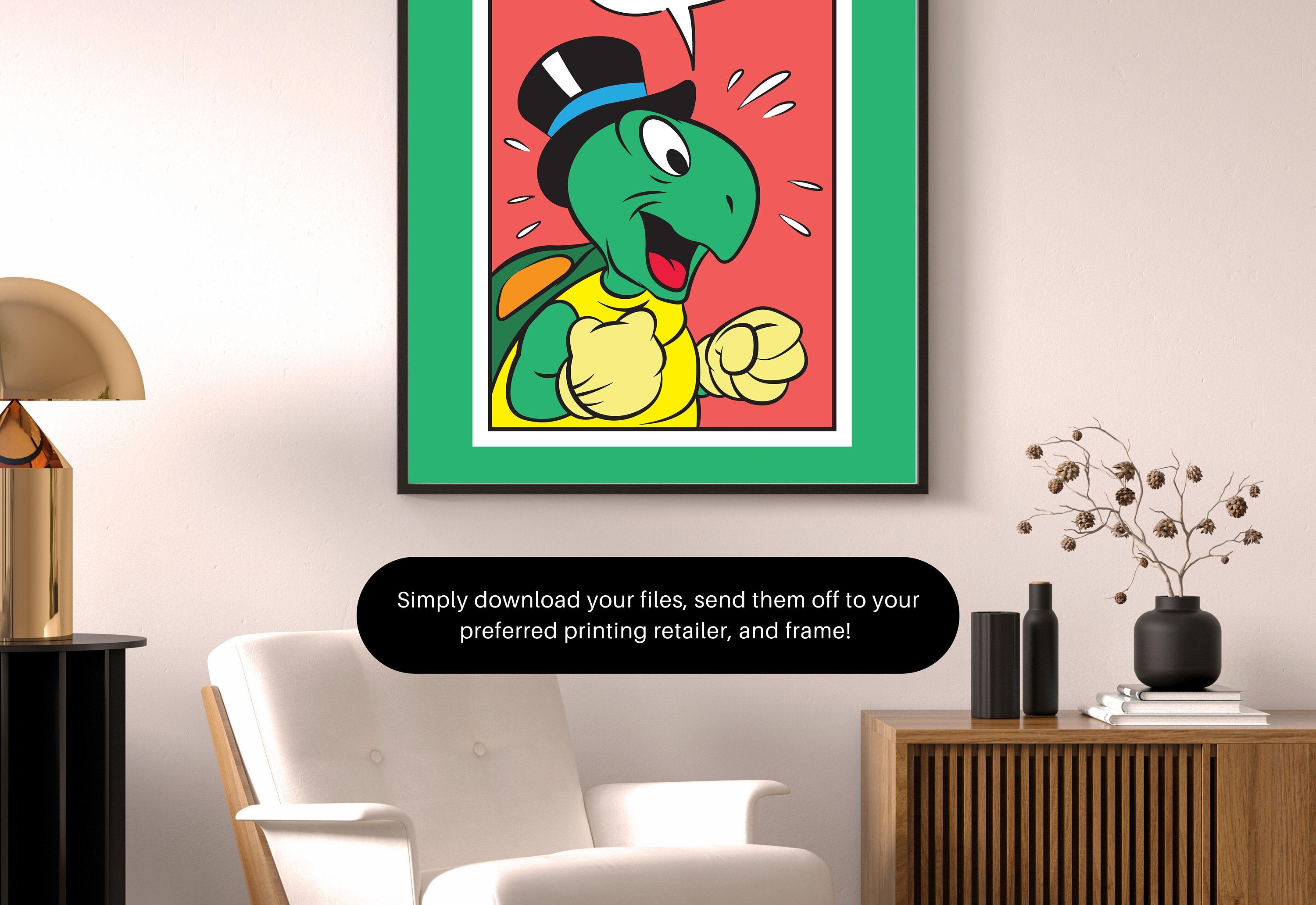 Digital Prints, Retro Art Decor, Cute Cartoon Art, Turtle Cartoon Art, Retro Cartoon Art, Cute Animal Art, Turtle Cartoon, Turtle Comic Art