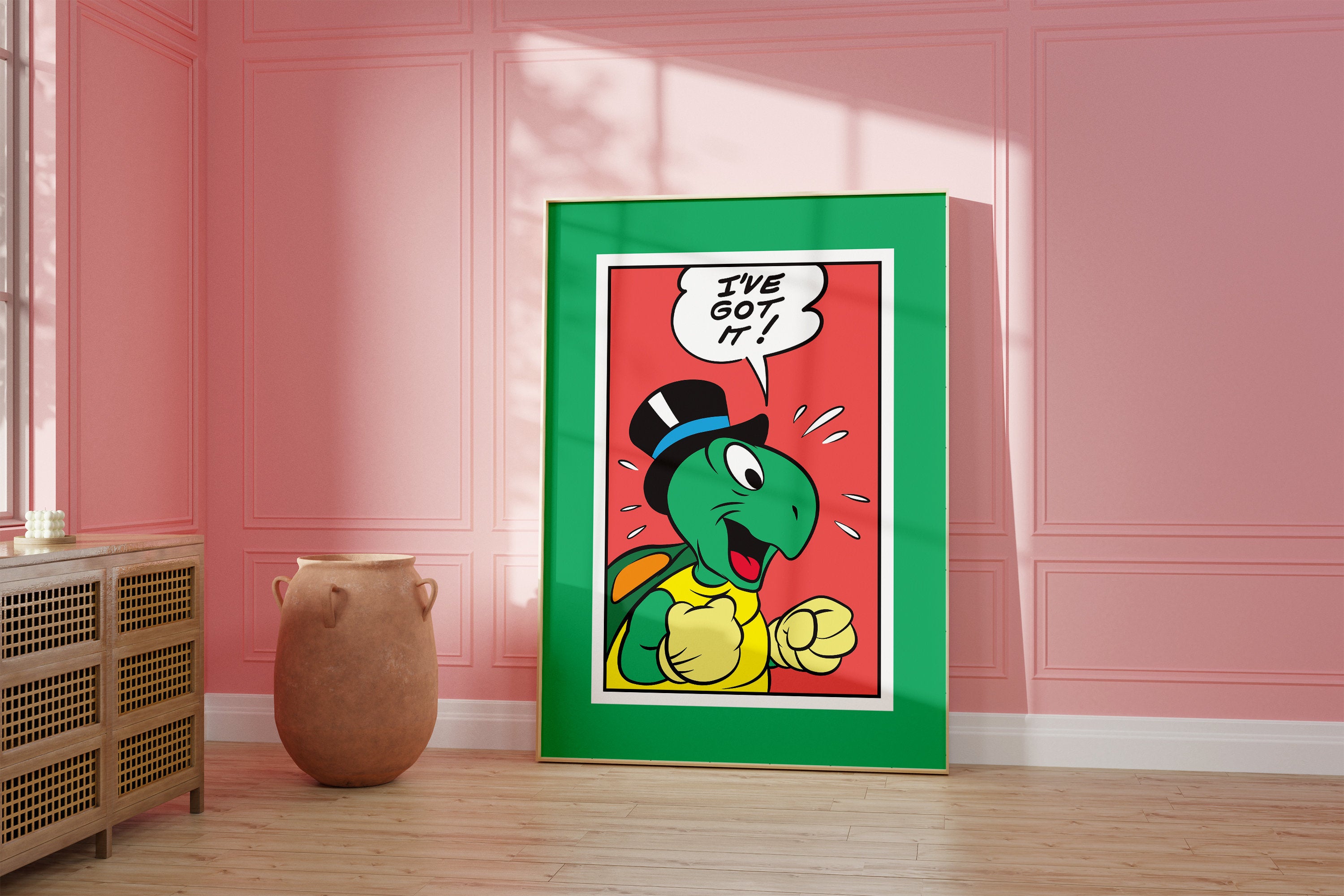 Digital Prints, Retro Art Decor, Cute Cartoon Art, Turtle Cartoon Art, Retro Cartoon Art, Cute Animal Art, Turtle Cartoon, Turtle Comic Art