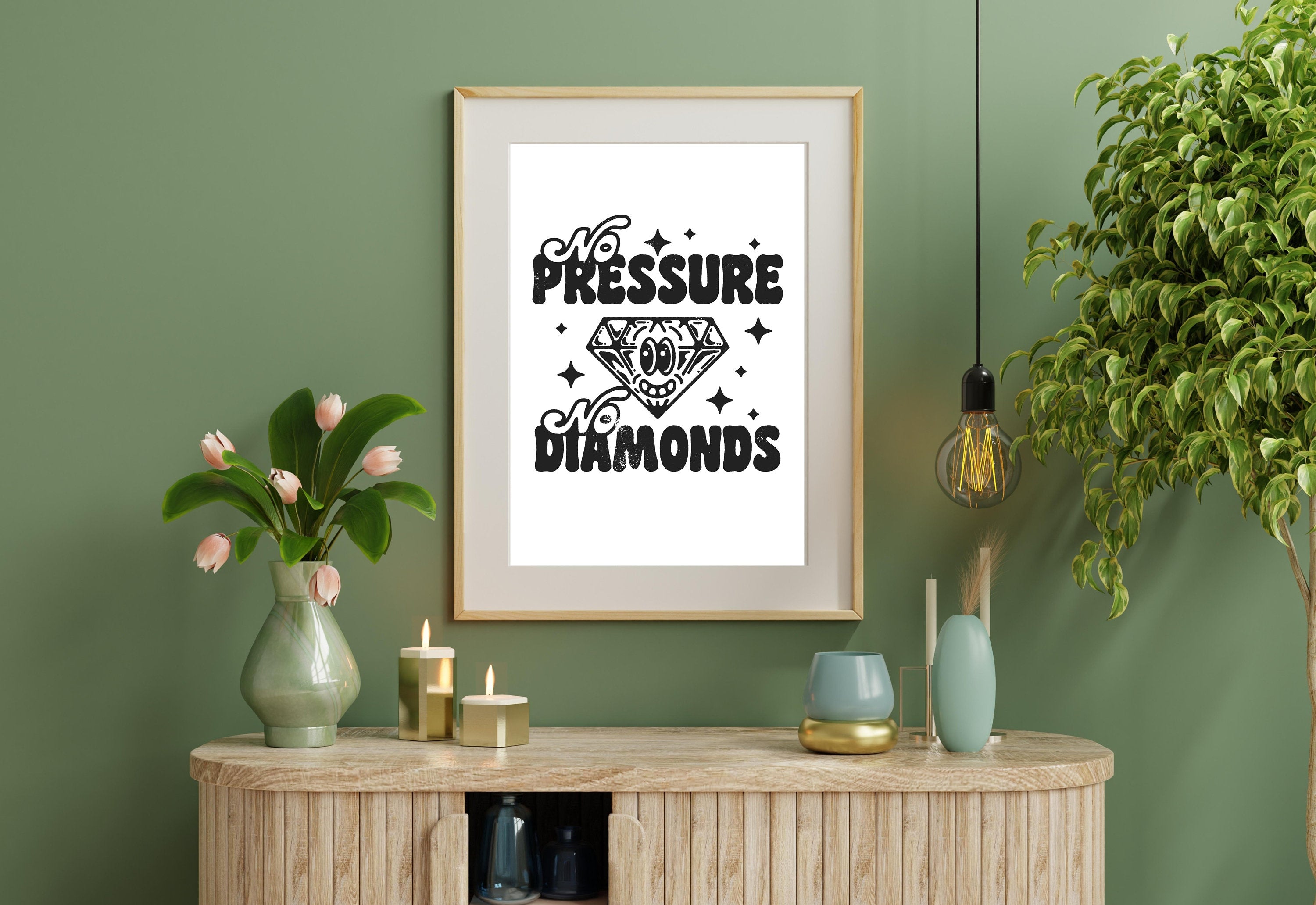 Aesthetic Decor, Cute Art Posters, Inspo Wall Print, Minimalist Cartoon, Diamonds Art Print, Retro Diamonds Art, Wall Art Print, Digital Art