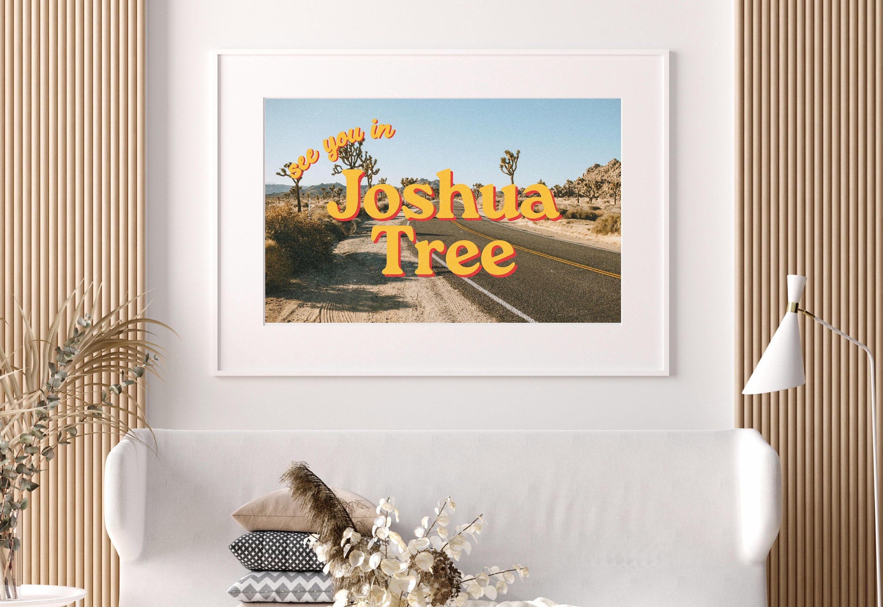 Grainy Retro Print, Digital Art, See you in the desert, Retro Photograph Prints, Retro Photo Art Print ,joshua tree Art Print, Palm Springs