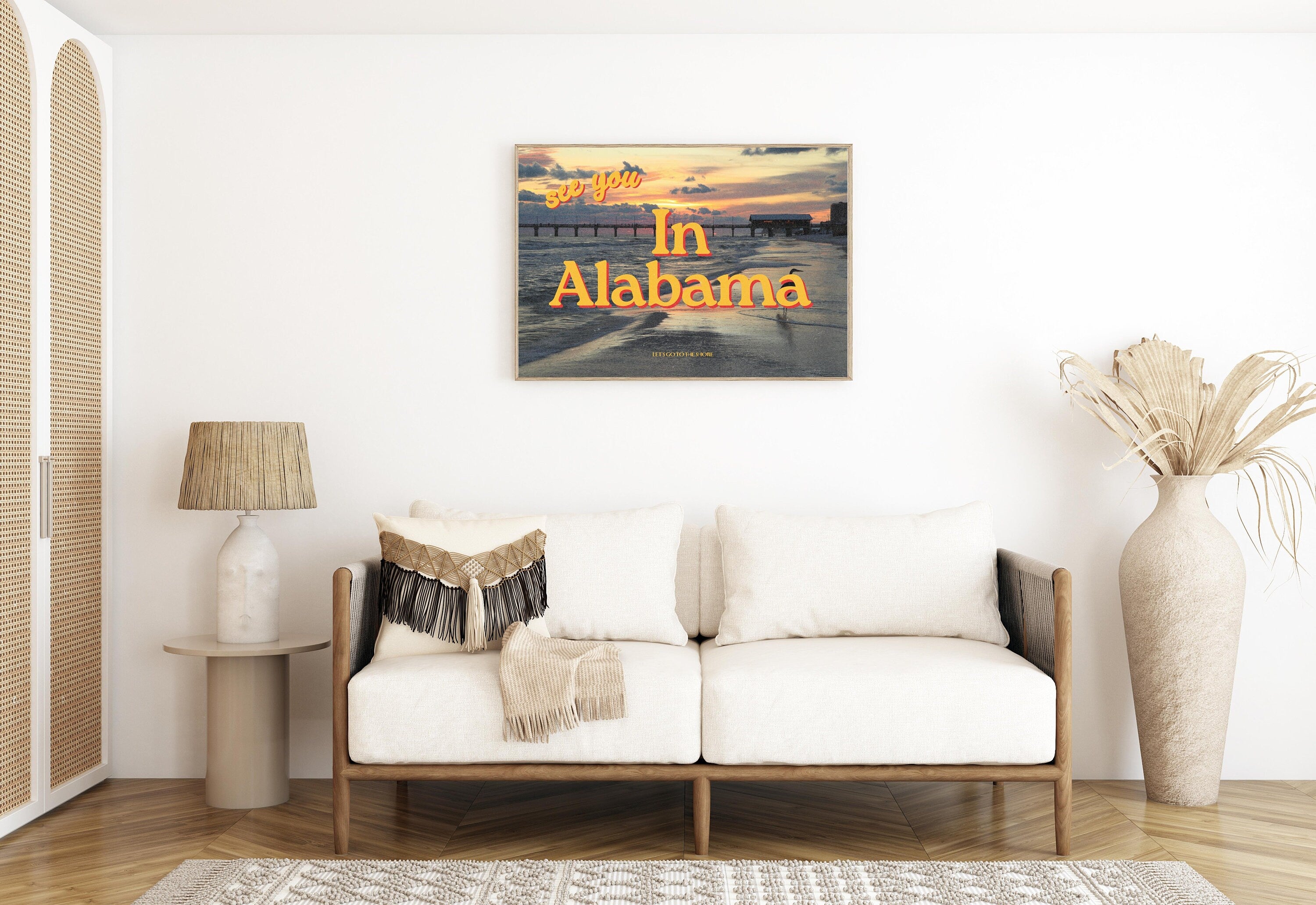 See you in Alabama, Alabama shore art, alabama art print, alabama prints, alabama posters, large wall art, large wall posters, art alabama