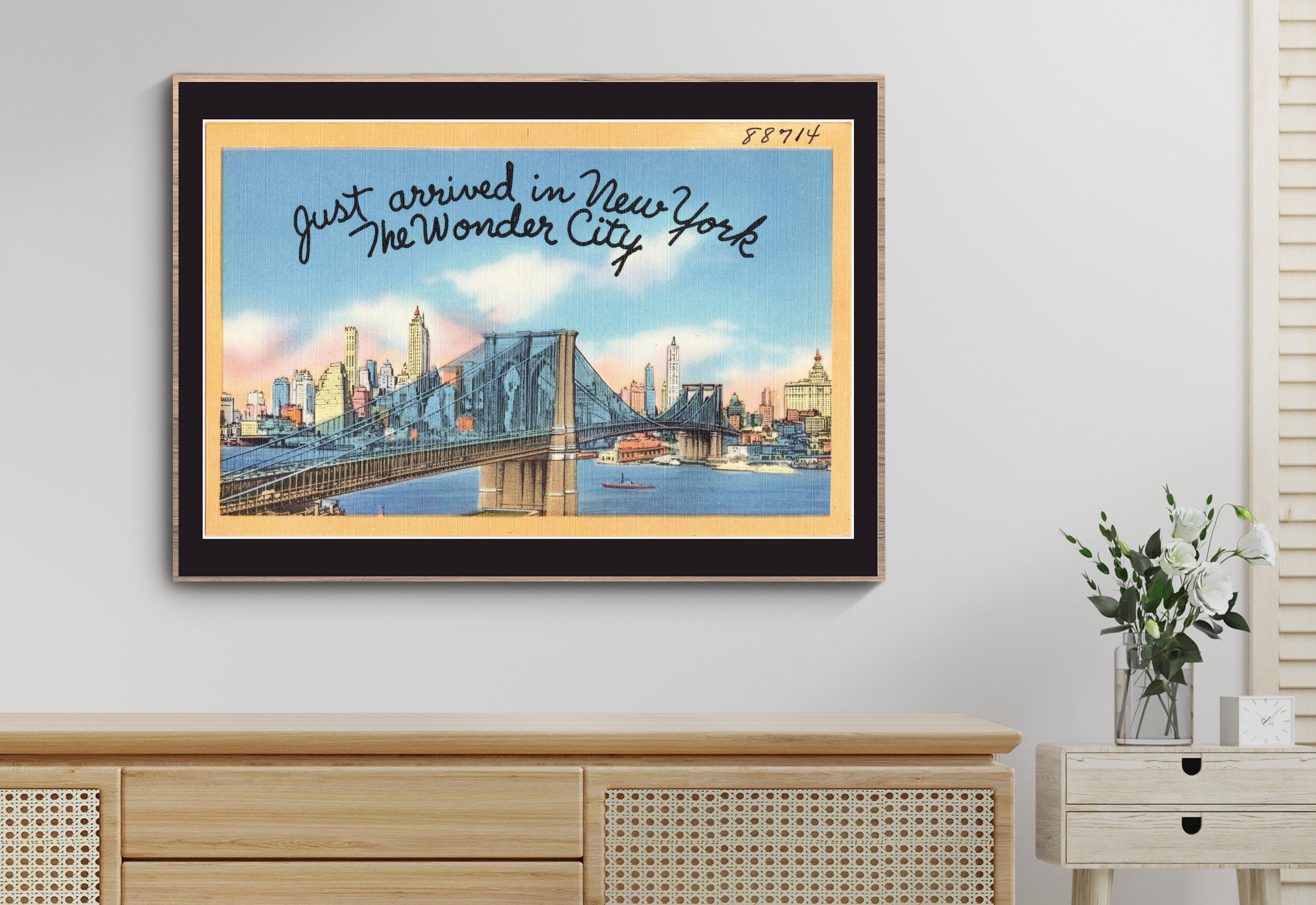 Vintage Postcard, NYC Art Prints, New York Art, Retro Photograph, Retro Photo Art Print, New York Art, Large NYC Art Print, New York Poster