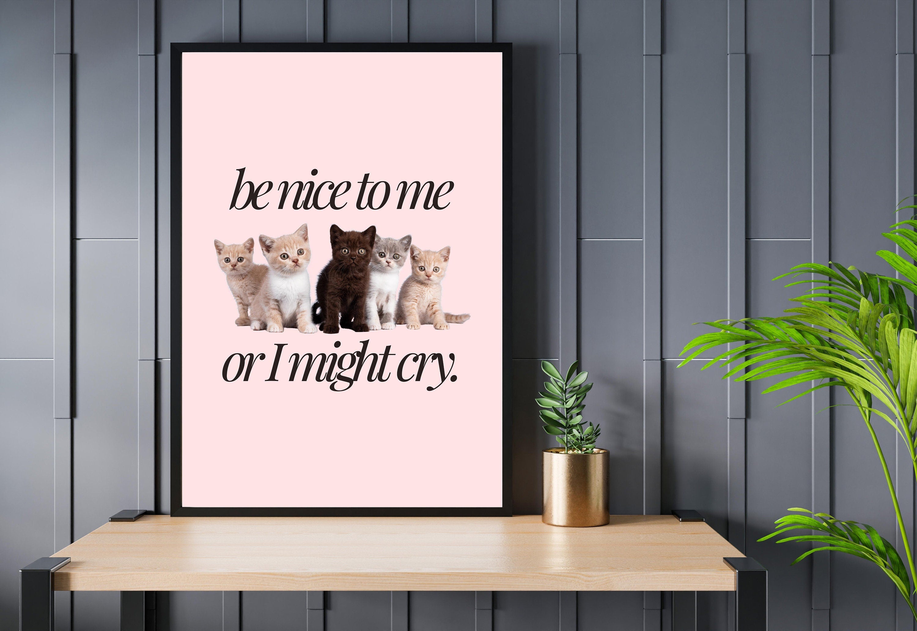 Kitties Art, Digital Art, Cute Kittens Art, Retro Decor, Funny Wall Art, Vintage Kittens Art, Y2K Girly Decor, Cat Wall Art, Funny Cat Art