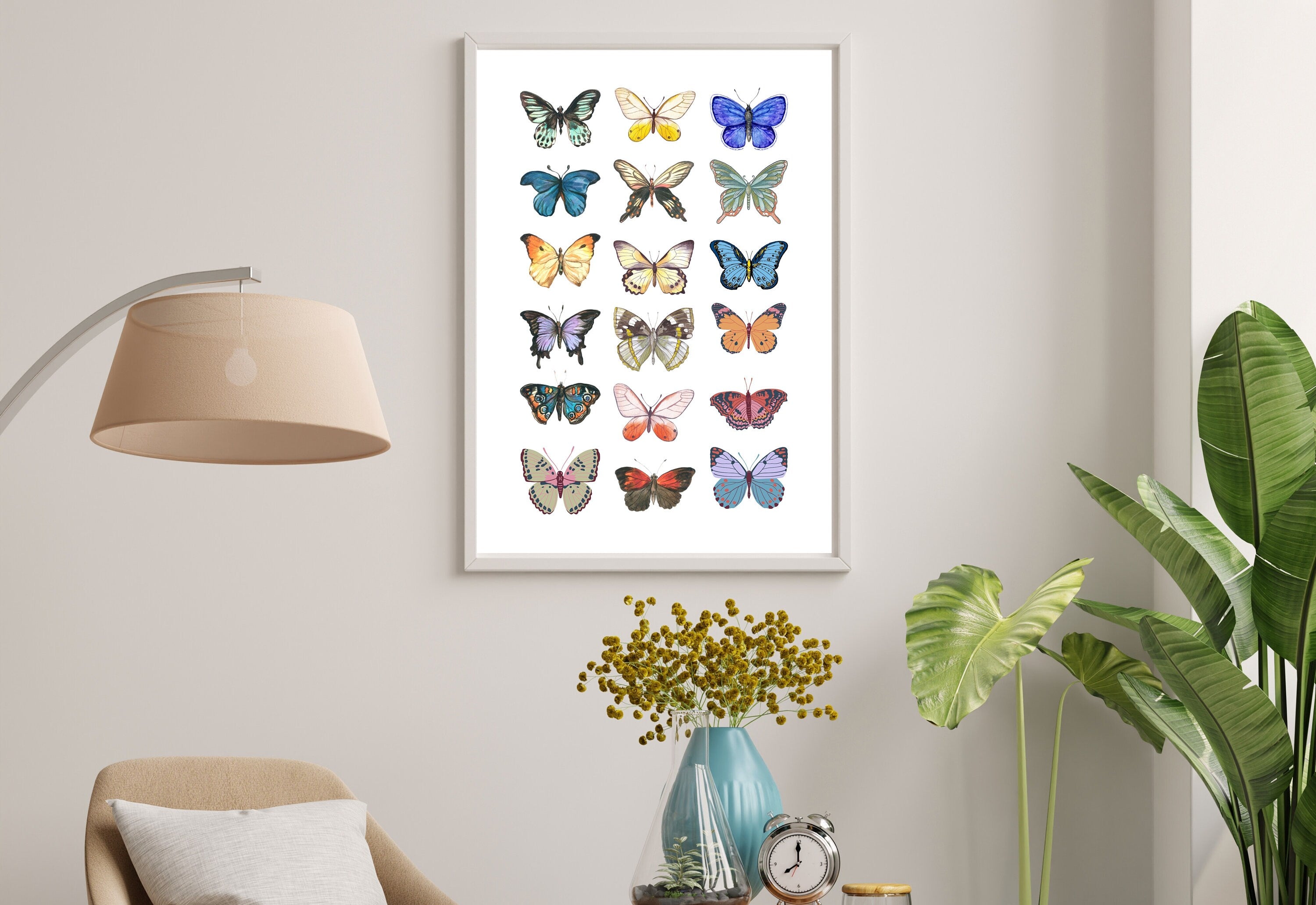 Butterfly Art, Animal Prints, Trendy Animal Prints, Butterfly Posters, Girly Print Trendy Art, Girls Room Art Print, Minimal Butterfly Art