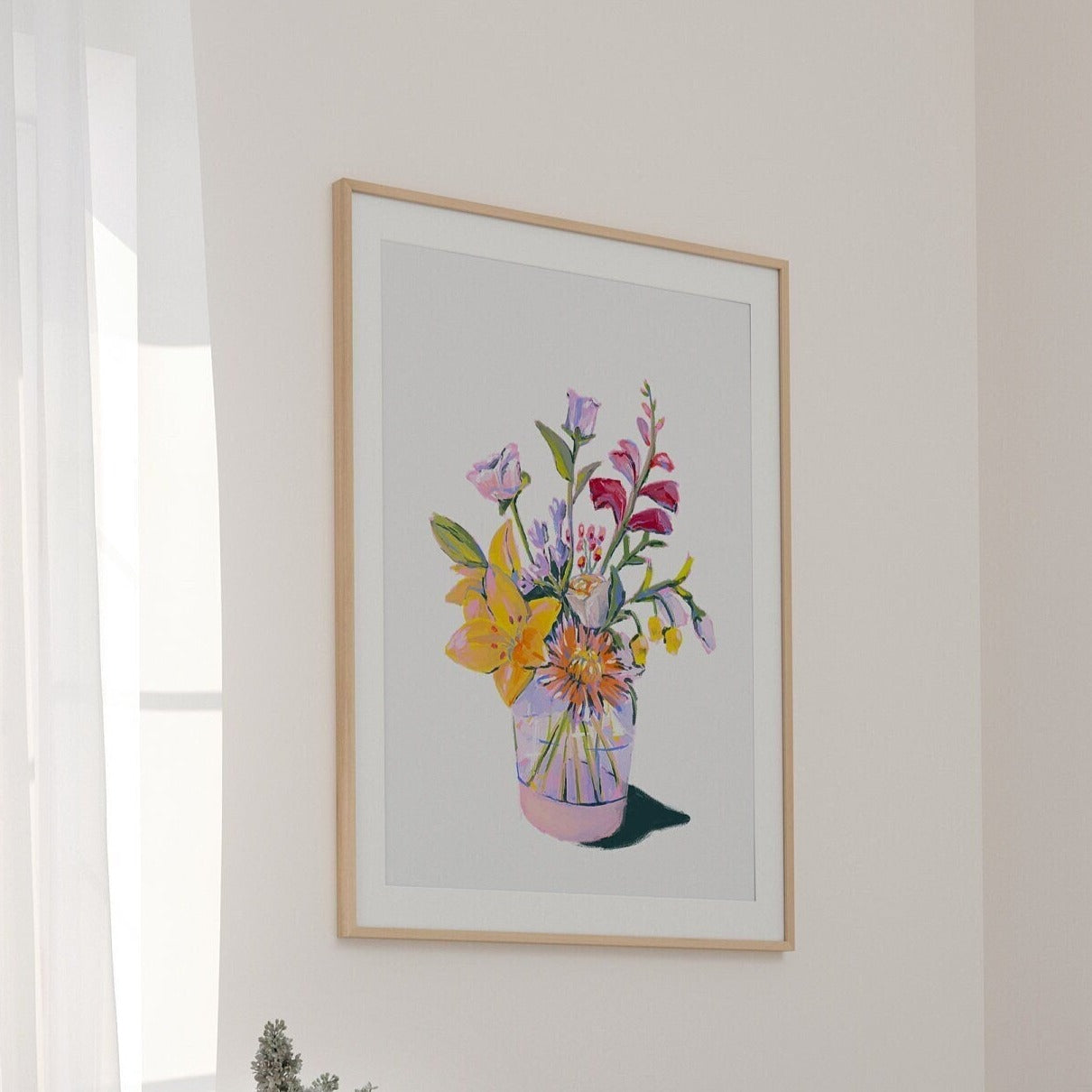 Flower Bouquet Print, Floral Art Print, Wall Art Print, Digital Floral Art, Watercolor Print, Downloadable Art Prints, Flower Art