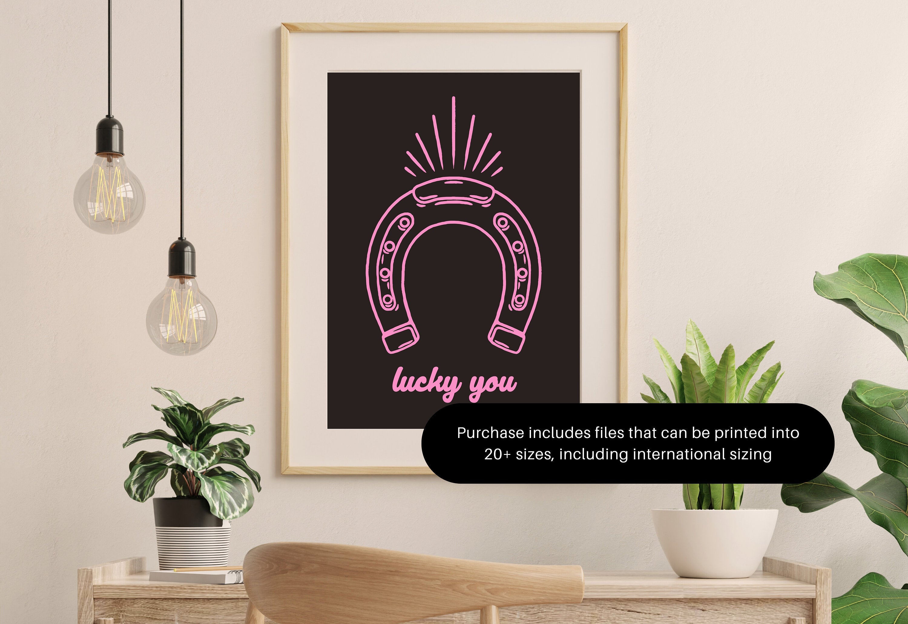 Ace of Hearts, Lucky Girl Quote, Retro Horseshoe Posters, Lucky Girl Syndrome Art, Trendy Wall Art, Aesthetic Print, Dorm Art Poster