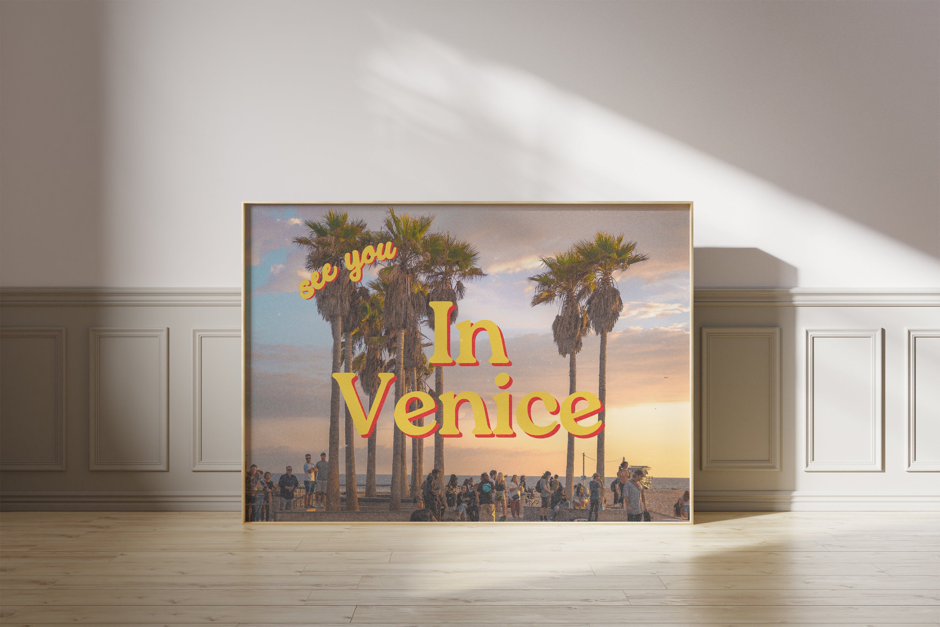 Venice Beach Prints, See you in Venice Postcard, Retro Photo Prints, Skateboard Art, Preppy Art, Trendy Art Print, Venice Beach Posters