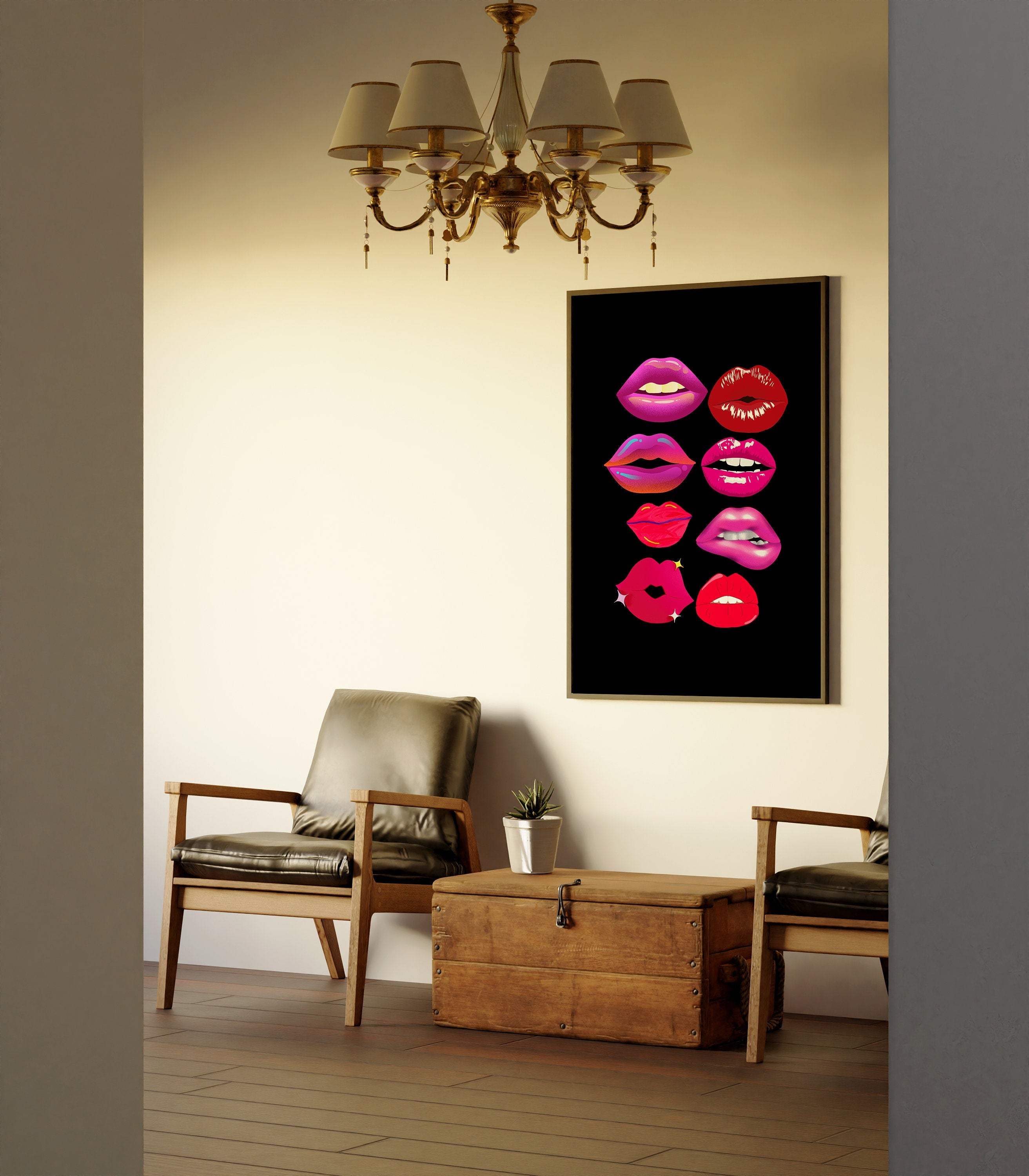 Fashion Art Print, Lips Art Print, Lipstick Art, Bathroom Art Print, It Girl Art, Makeup Art Print, Aesthetic Wall Art, Lips Art Prints