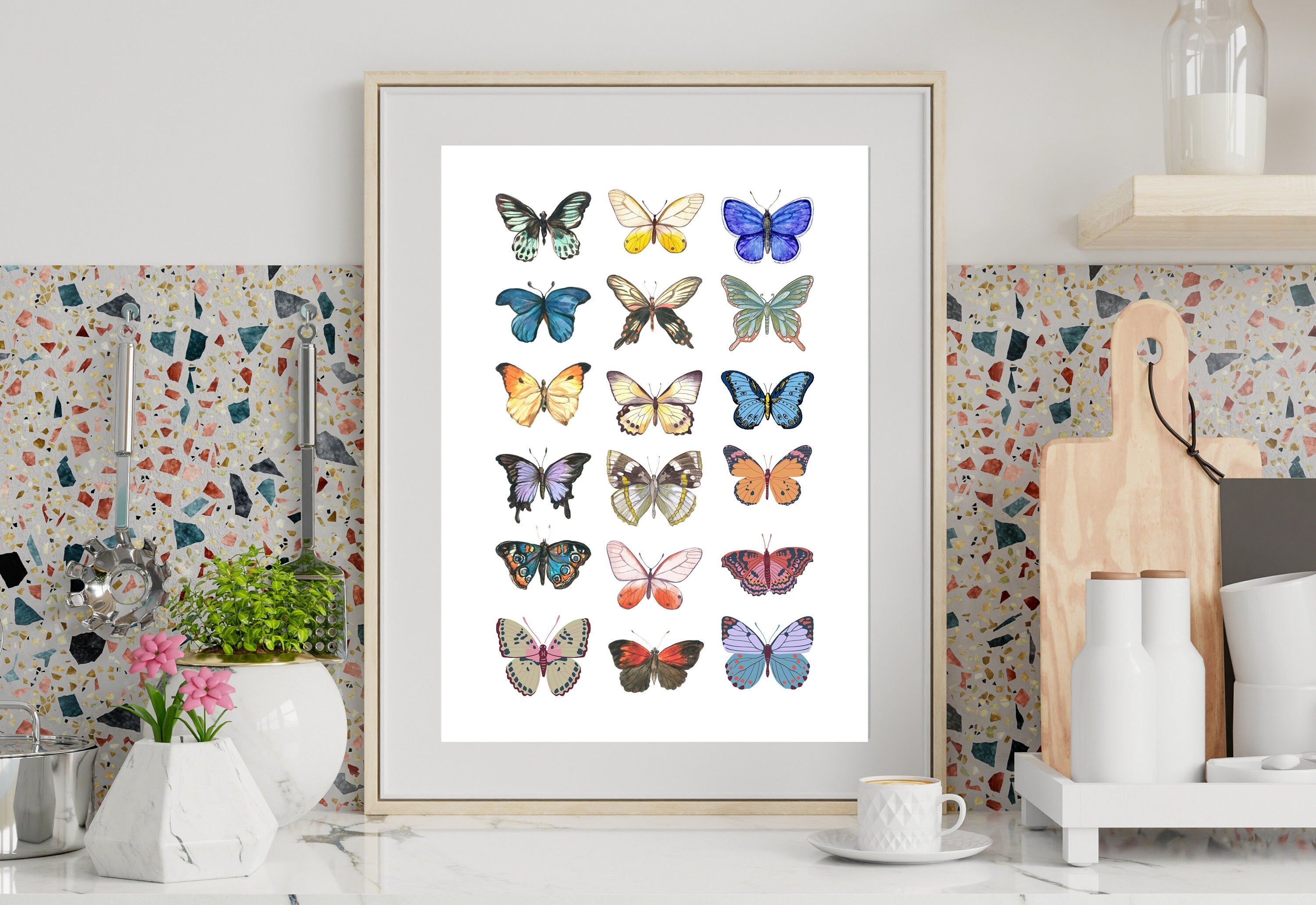 Butterfly Art, Animal Prints, Trendy Animal Prints, Butterfly Posters, Girly Print Trendy Art, Girls Room Art Print, Minimal Butterfly Art