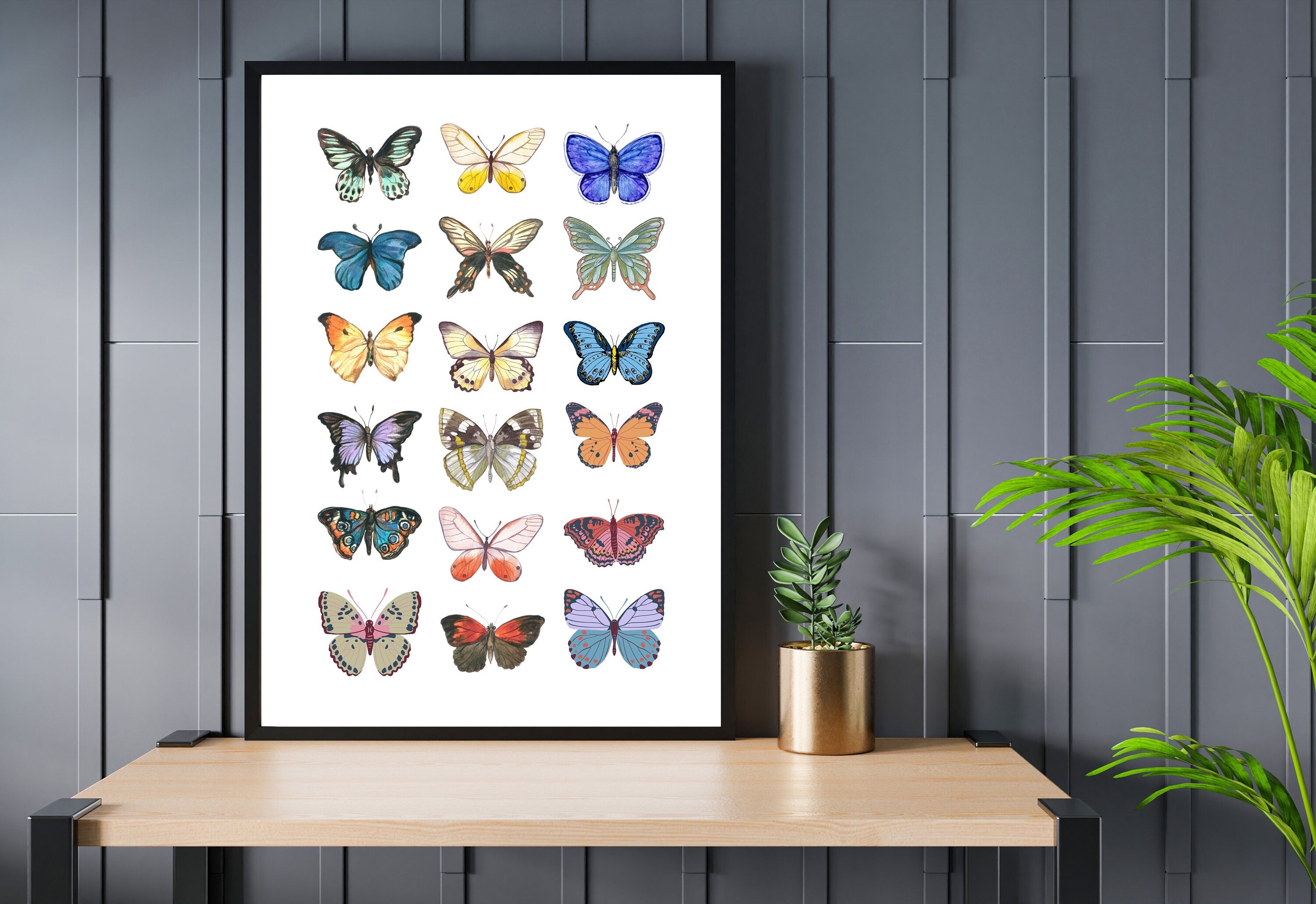 Butterfly Art, Animal Prints, Trendy Animal Prints, Butterfly Posters, Girly Print Trendy Art, Girls Room Art Print, Minimal Butterfly Art