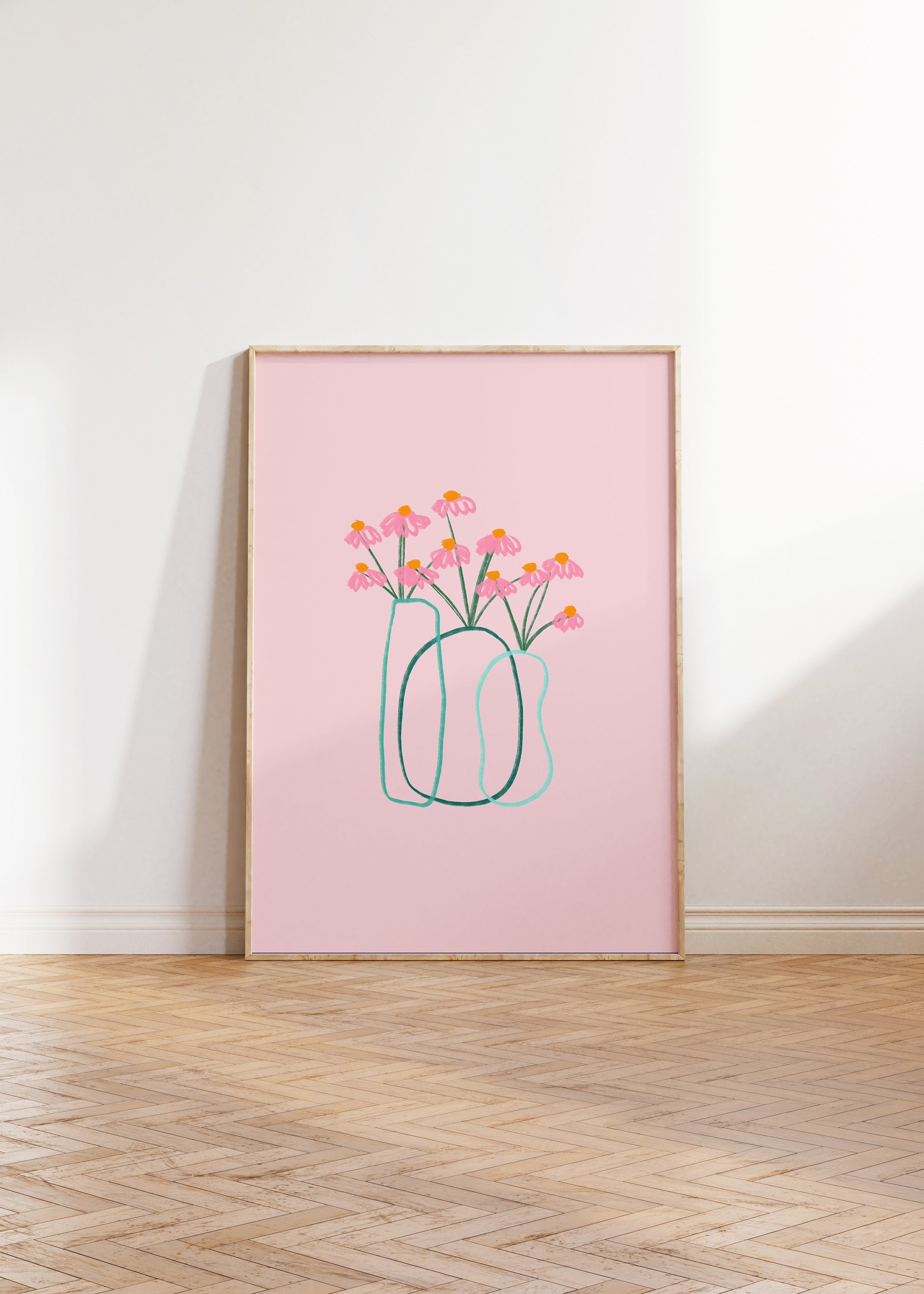 Bouquet of Flowers, Floral Art, Art Prints Floral, Floral Decor, Colorful Print, Girls Bedroom, Gift Idea, Inspirational Art, Minimalist Art