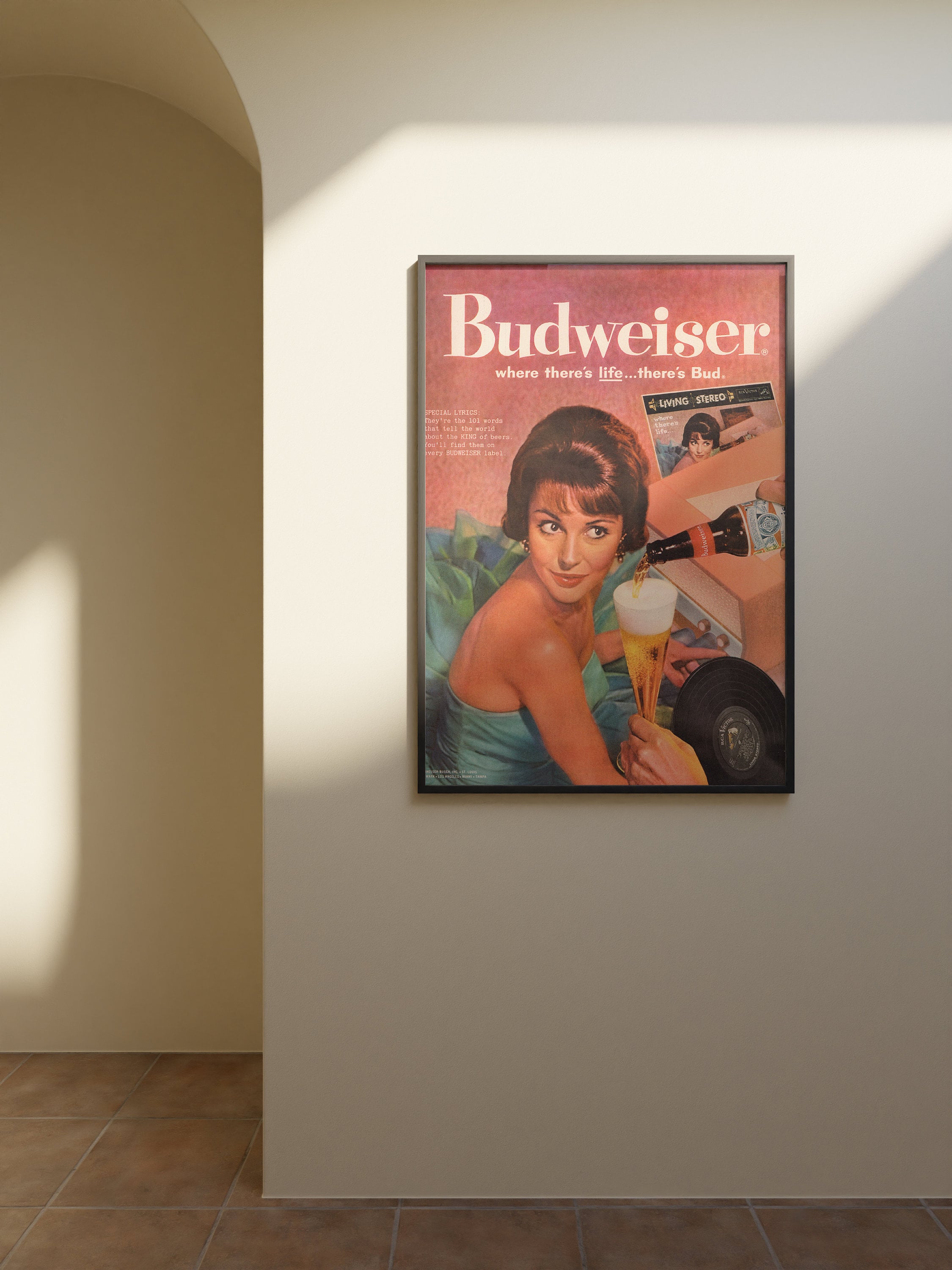 Digital Art, Girly Art Prints, Beer Wall Art, Advertisement Prints, Pulp Photo Art Print, Budweiser Poster, Apartment Art Print, Beer Ad