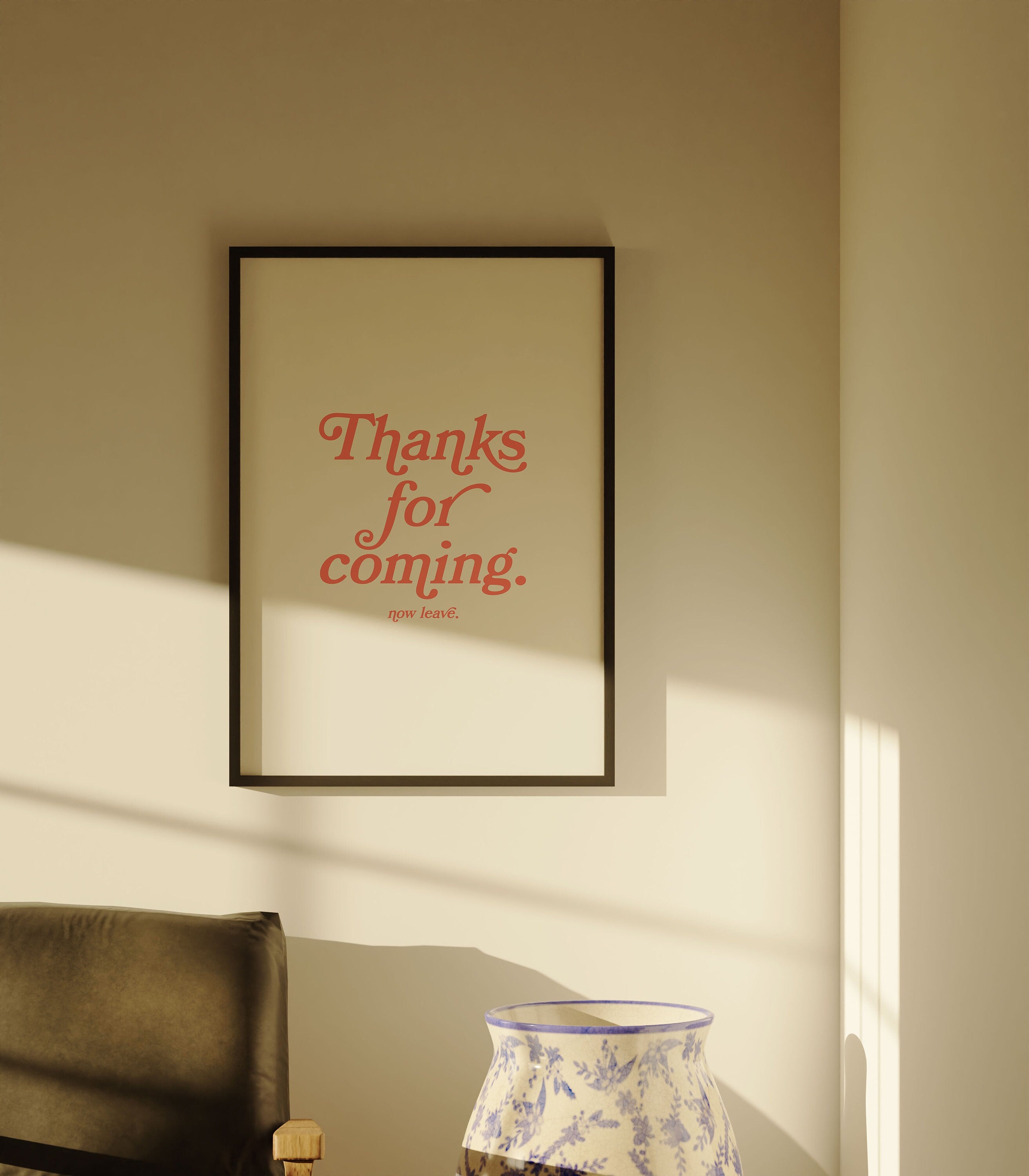 Thanks for coming-Digital Prints-Wall Art Print-Typography Art-Downloadable Print-Bar Art Prints-Living Room Decor-Funny Wall Art-Bright Art