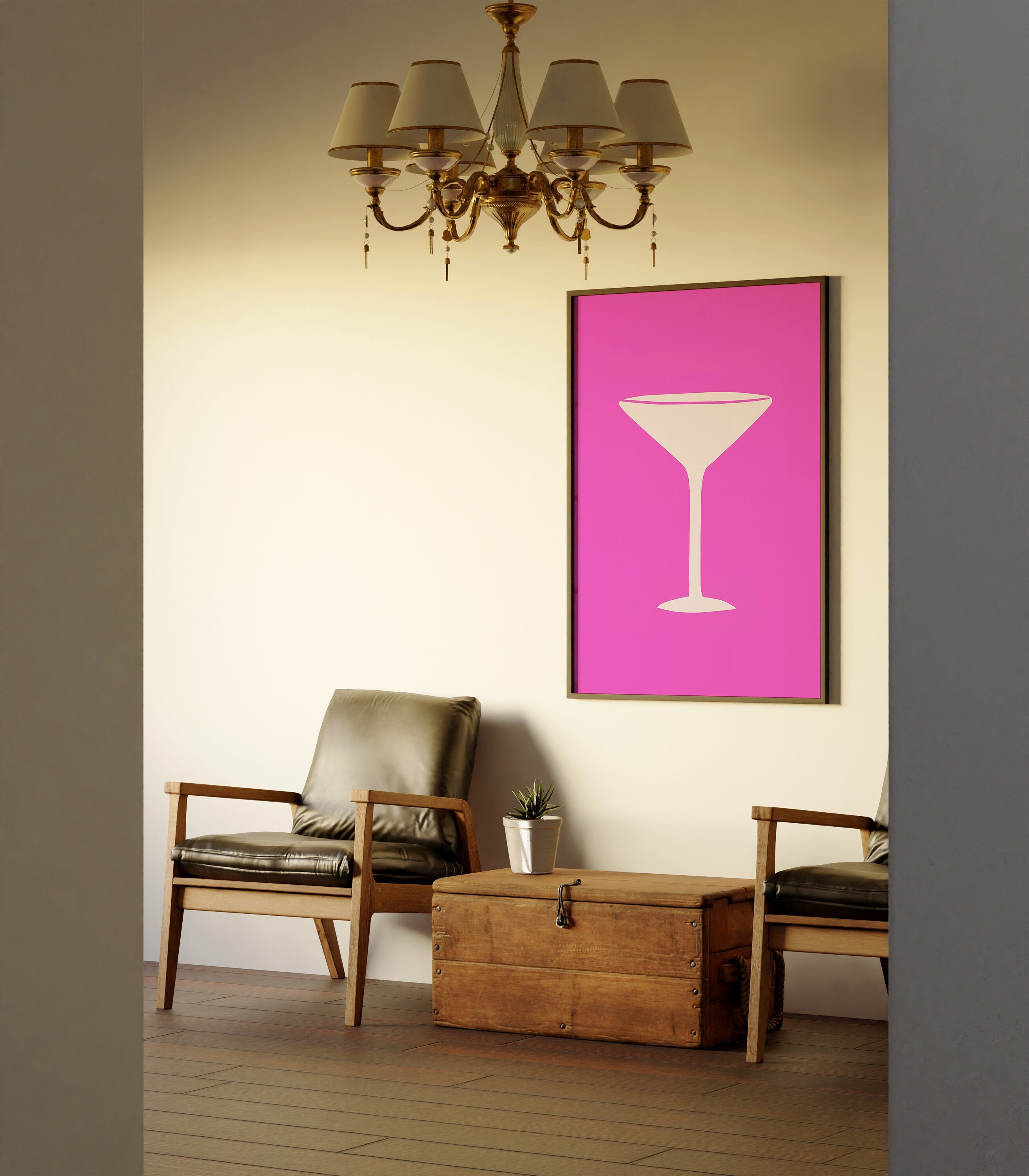 Salud Art Print, Martini Art, Bar Cart Decor, Trendy Art, 70s Art Print, Girly Art, Cocktail Art, Preppy pink Art, Pink Digital Prints