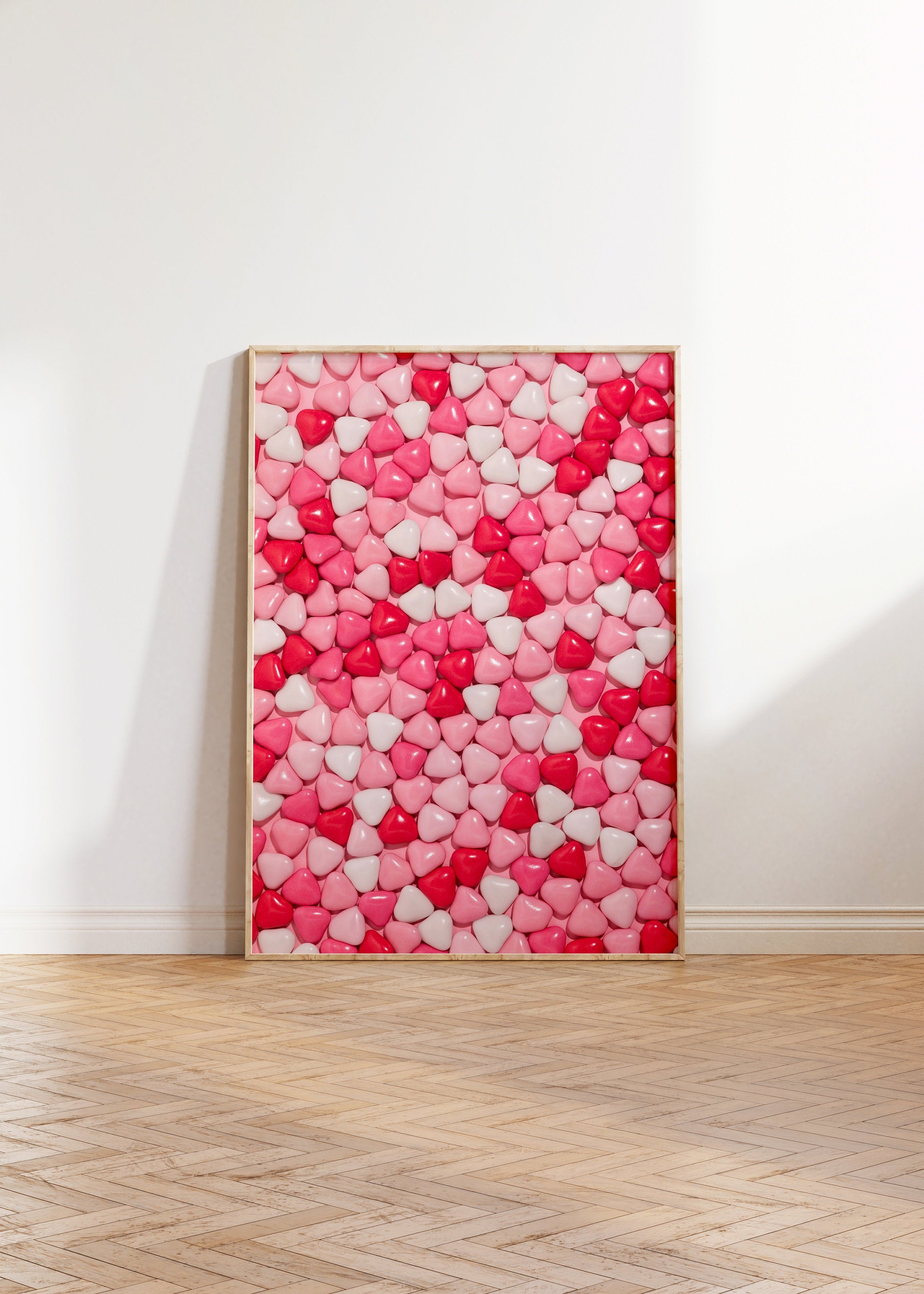 Valentine Art, Retro Pink Print, Pink Wall Art Print, Girly Vday Art Art, Valentines Art Print, V-Day Printable, Valentine Poster, Candy Art