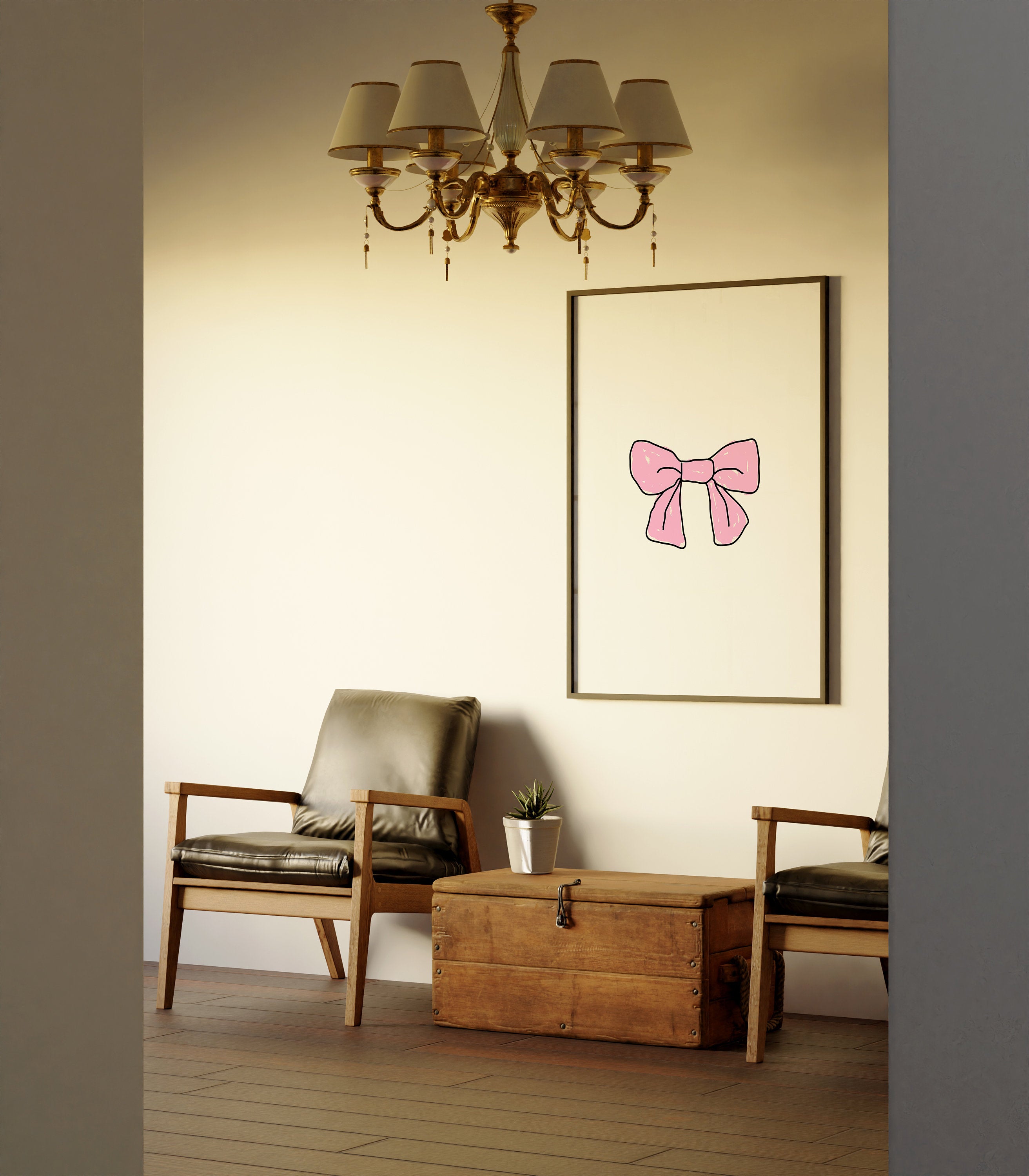 coquette print, grandmillenial art, preppy pink art, bow aesthetic print, blush pink art, nursery girly wall art, soft apartment wall decor