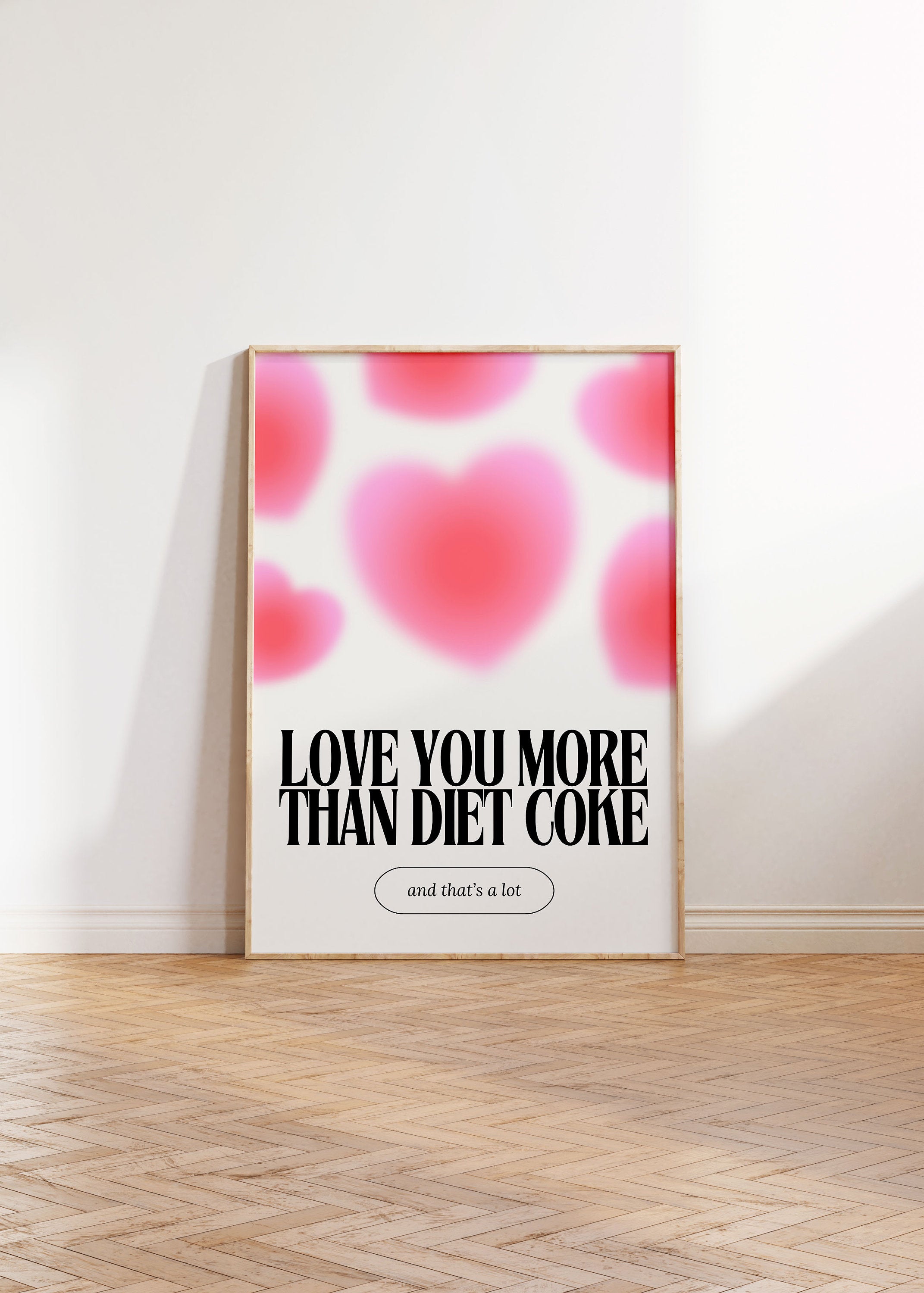 Diet Coke Art, Printable Trendy Wall Art, Pink Wall Art, It Girl Aesthetic Poster, Valentines Art Print, V Day Posters, Coquette Aesthetic