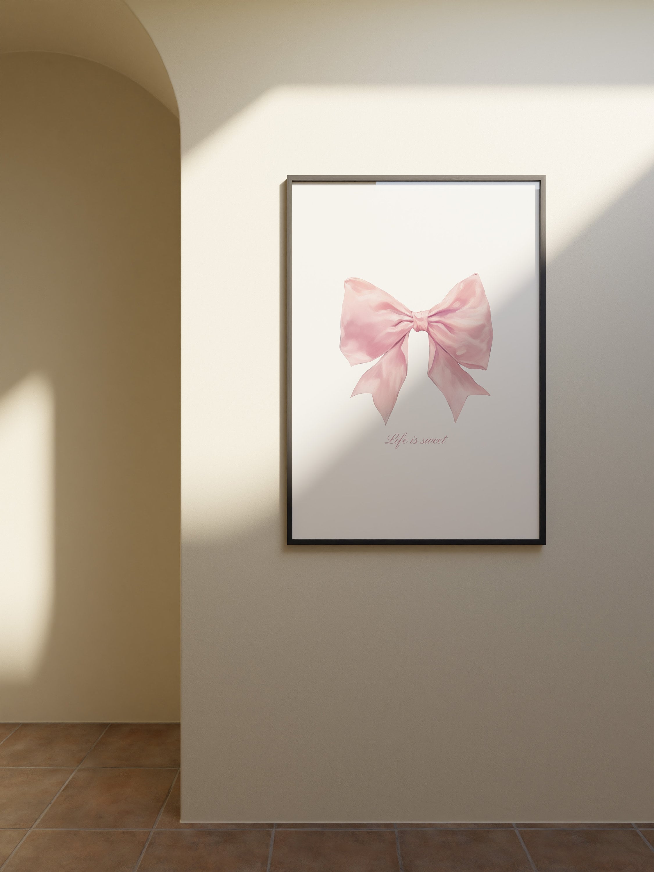 coquette print, grandmillenial art, preppy pink art, bow aesthetic print, blush pink art, nursery girly wall art, soft apartment wall decor